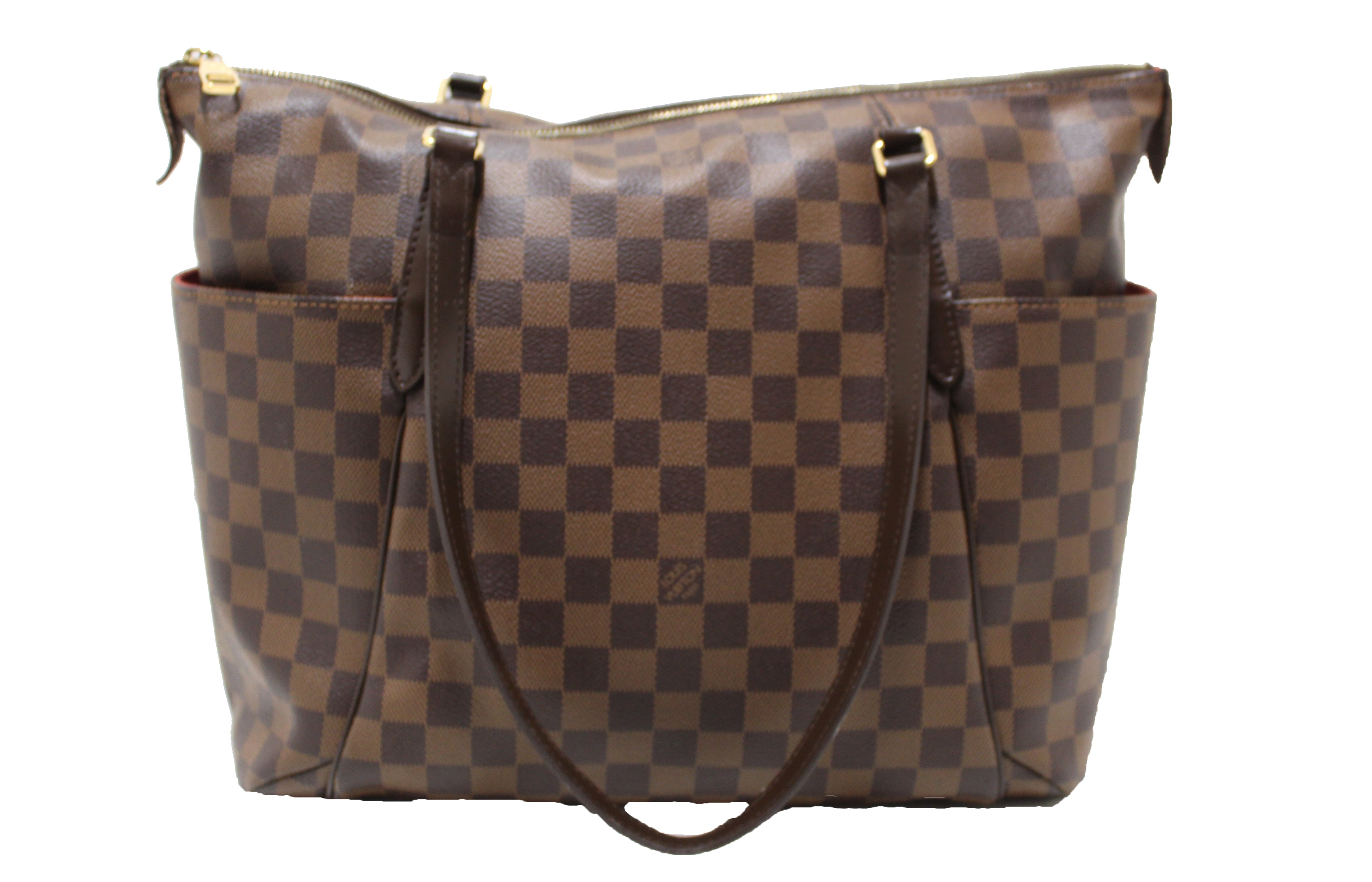 Authentic Louis Vuitton Damier Ebene Canvas Totally MM Tote Shoulder Bag