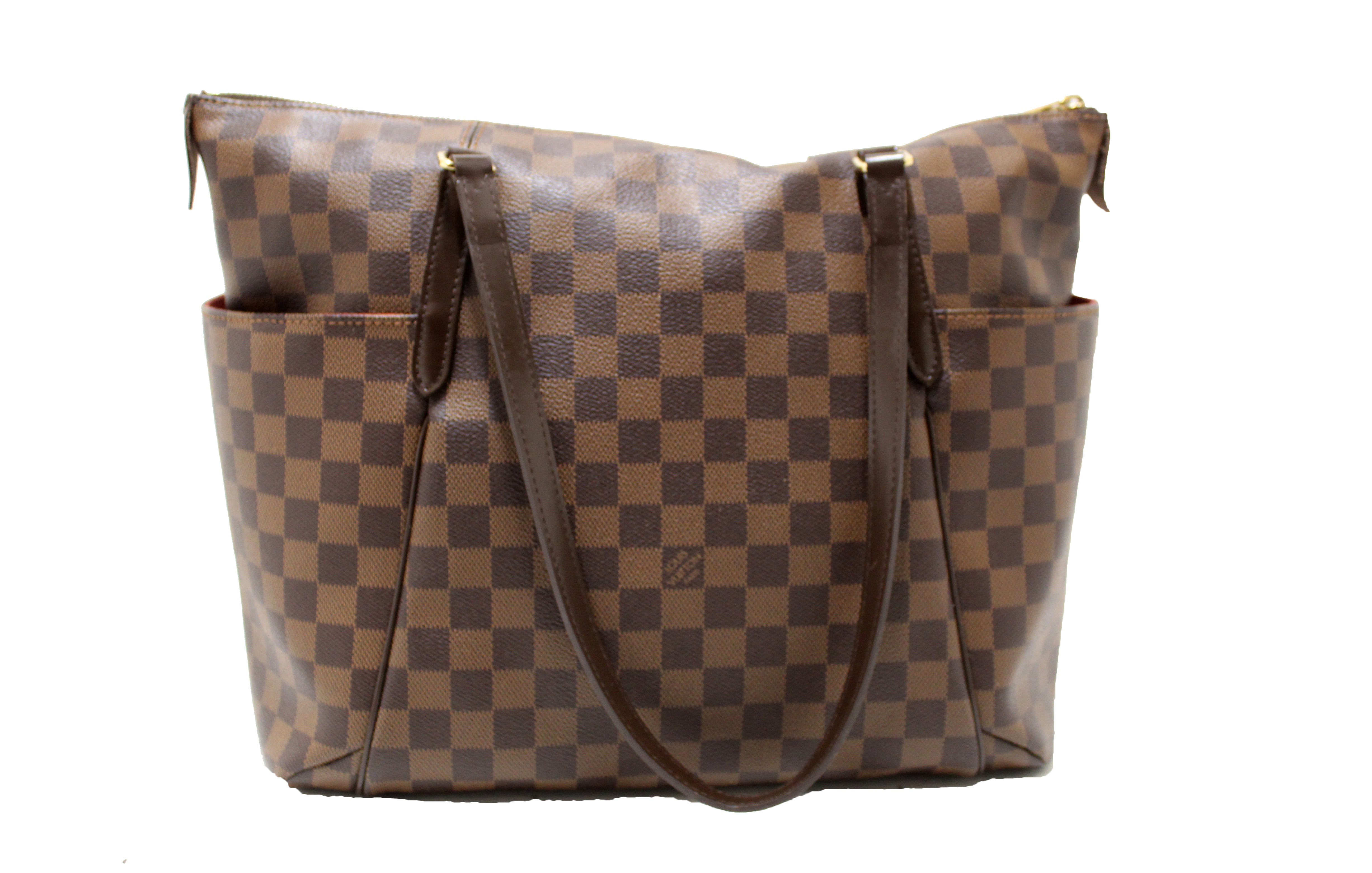 Authentic Louis Vuitton Damier Ebene Canvas Totally MM Tote Shoulder Bag