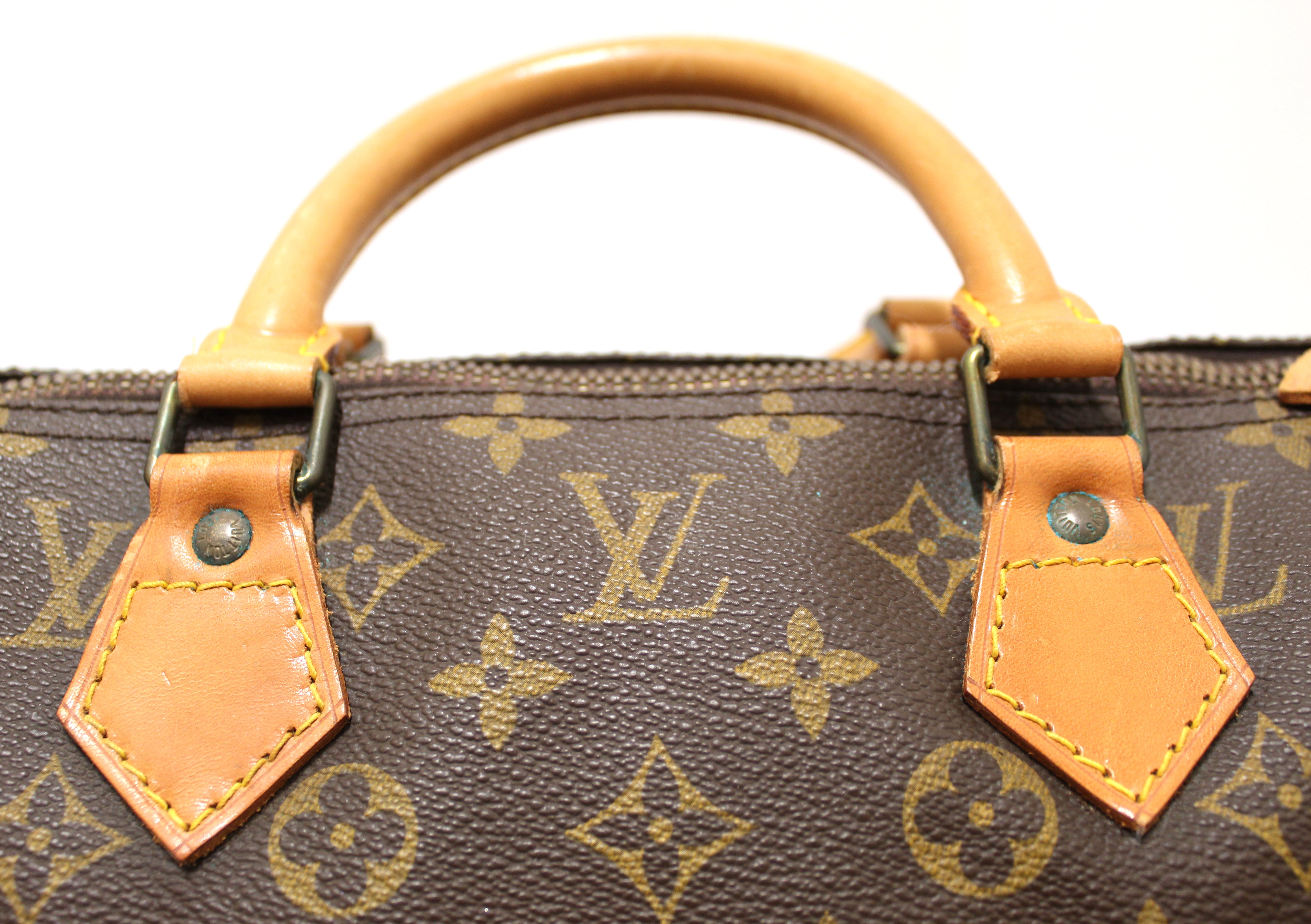 Authentic Louis Vuitton Vintage Classic Monogram Speedy 40 Handbag