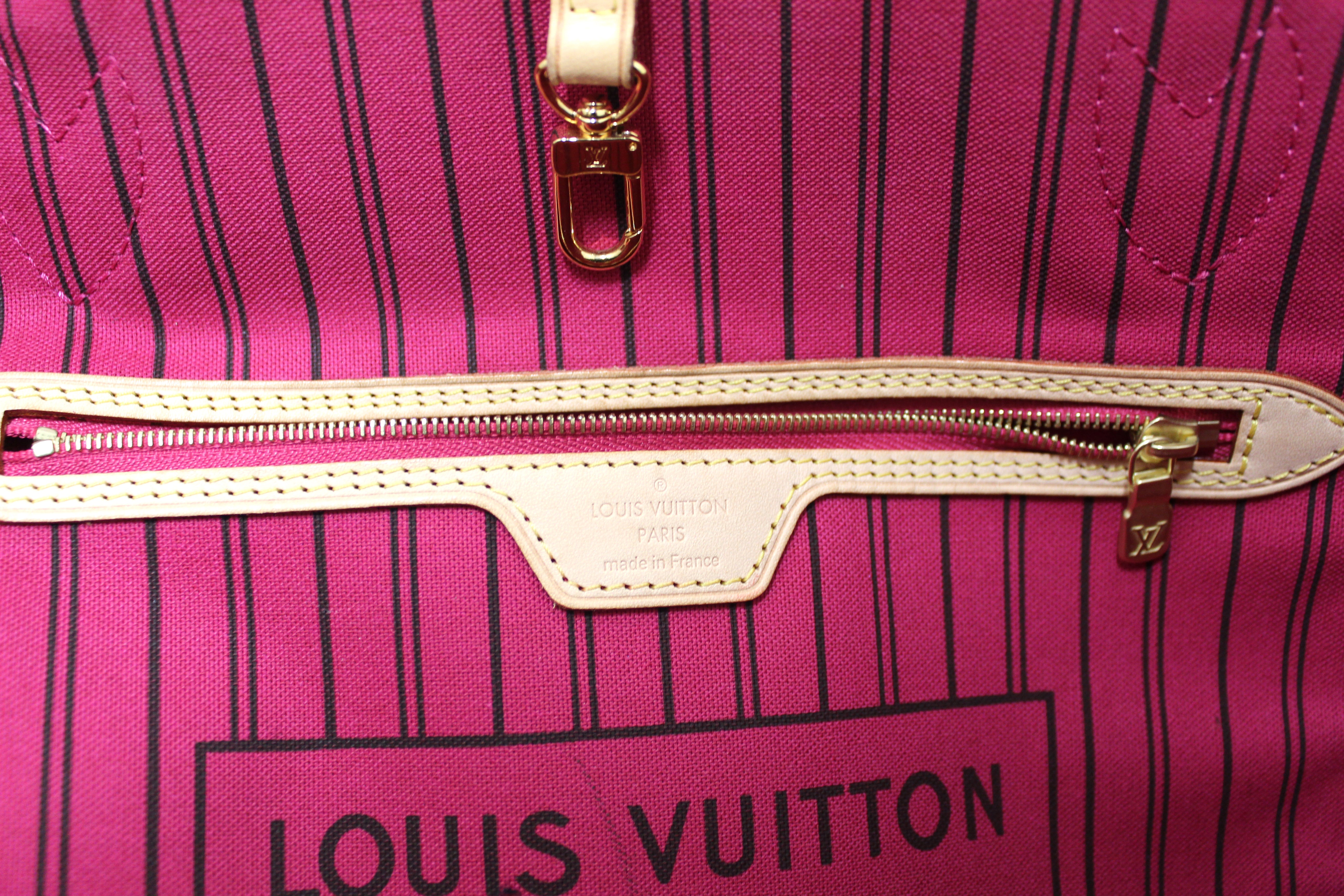 Louis Vuitton Monogram x Fuchsia Neverfull Pochette MM or GM Wristlet –  Bagriculture