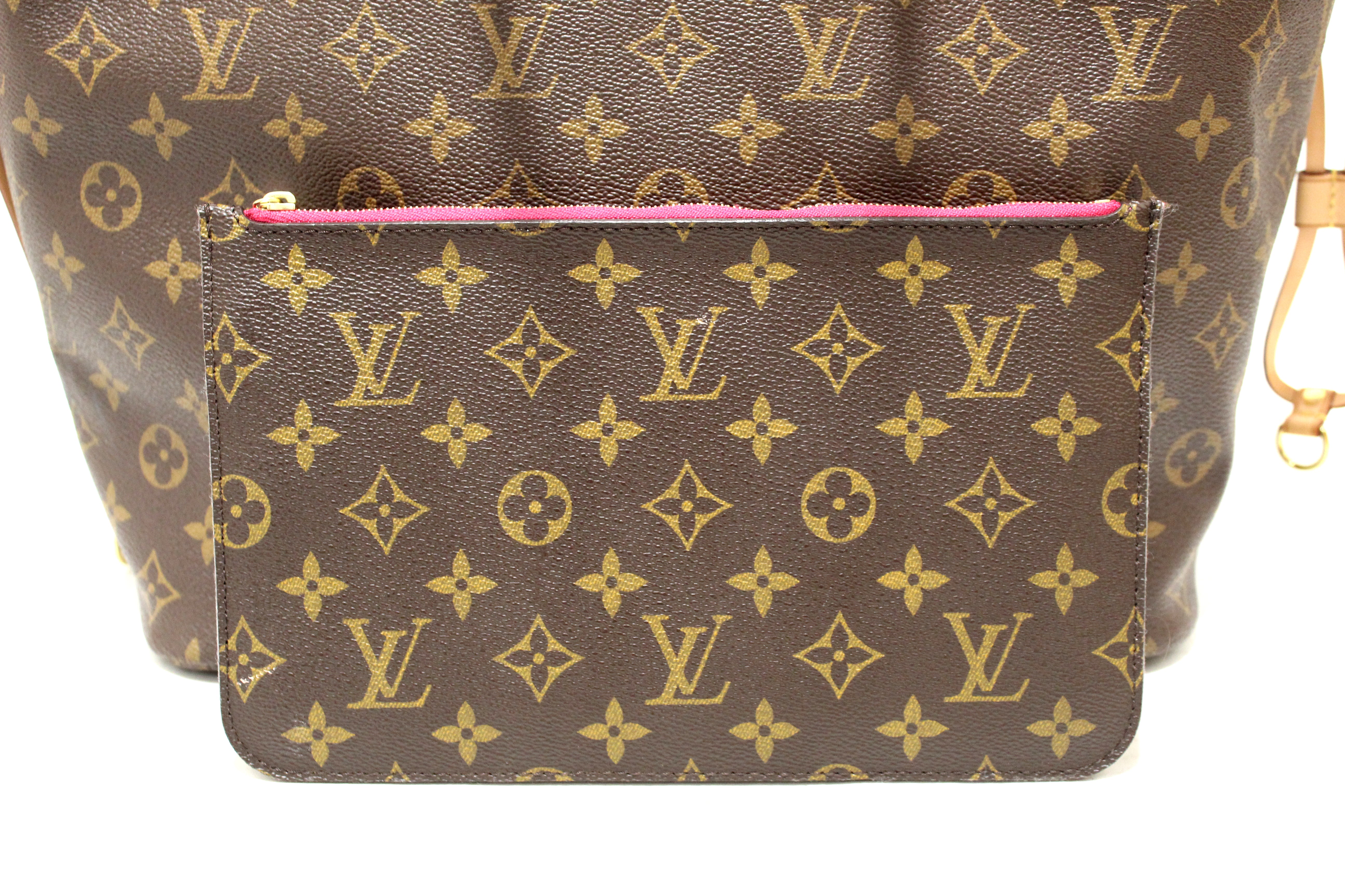Louis Vuitton Ultra Rare Fuchsia PinkTotem Neverfull MM Tote Bag 929lvs415