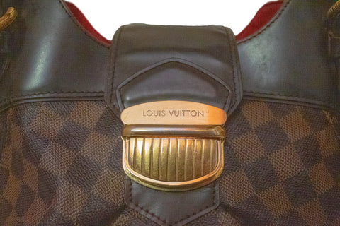 Authentic Louis Vuitton Damier Ebene Sistina GM Shoulder Bag