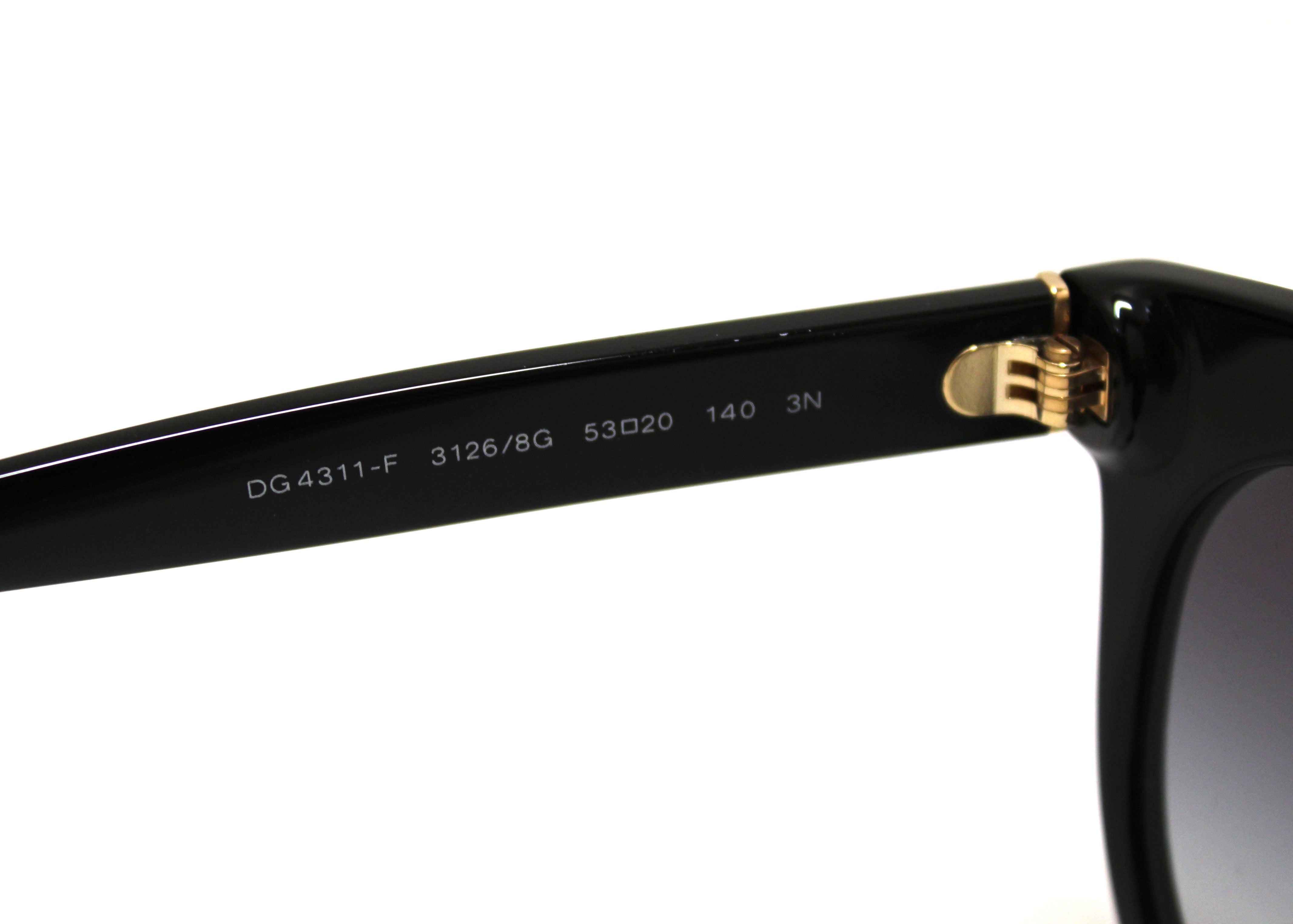Authentic New Dolce and Gabbana Black with White Pin dot Sunglasses DG4311-F