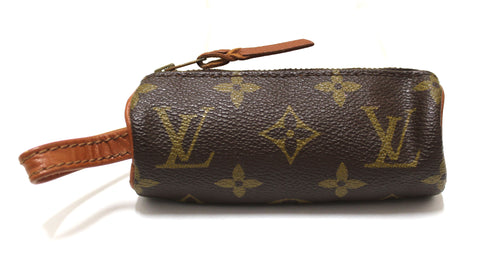 Authentic Louis Vuitton Classic Monogram Round Pochette Coin Case