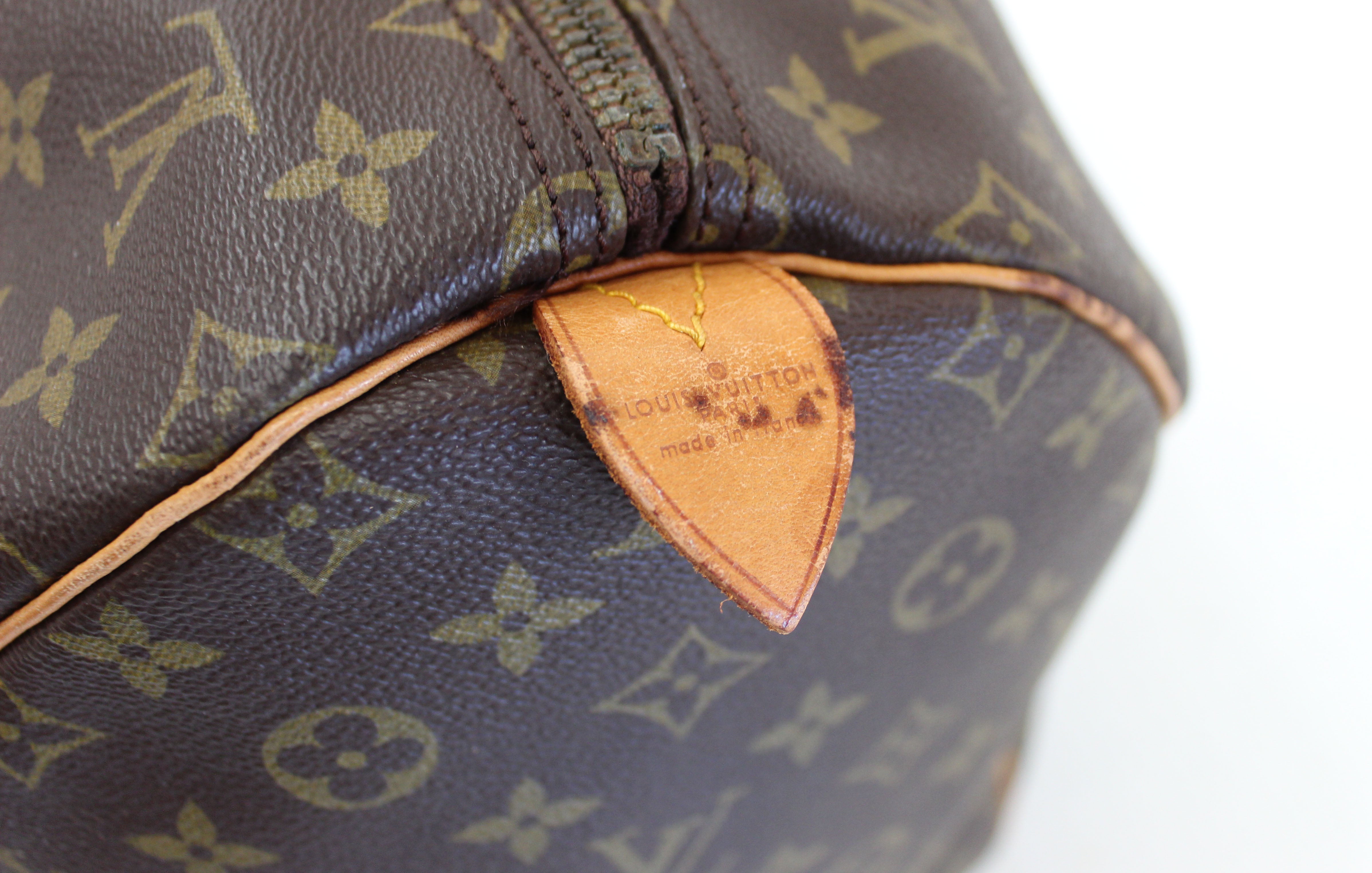 Authentic Louis Vuitton Classic Monogram Keepall 55 Travel Bag