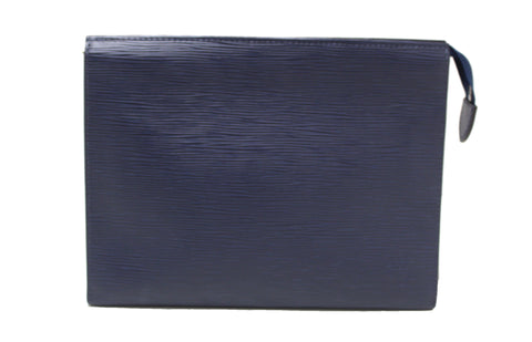 Authentic Louis Vuitton Blue Epi Leather Toiletry 26 Pouch