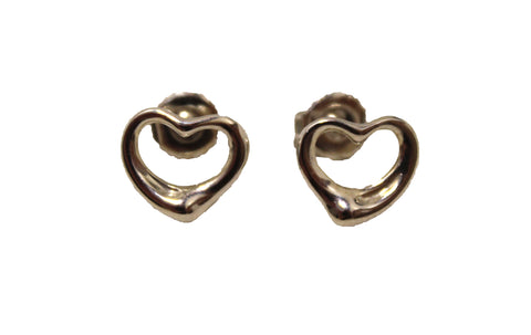 Authentic Tiffany & Co. Sterling Silver 925 Open Heart Earrings