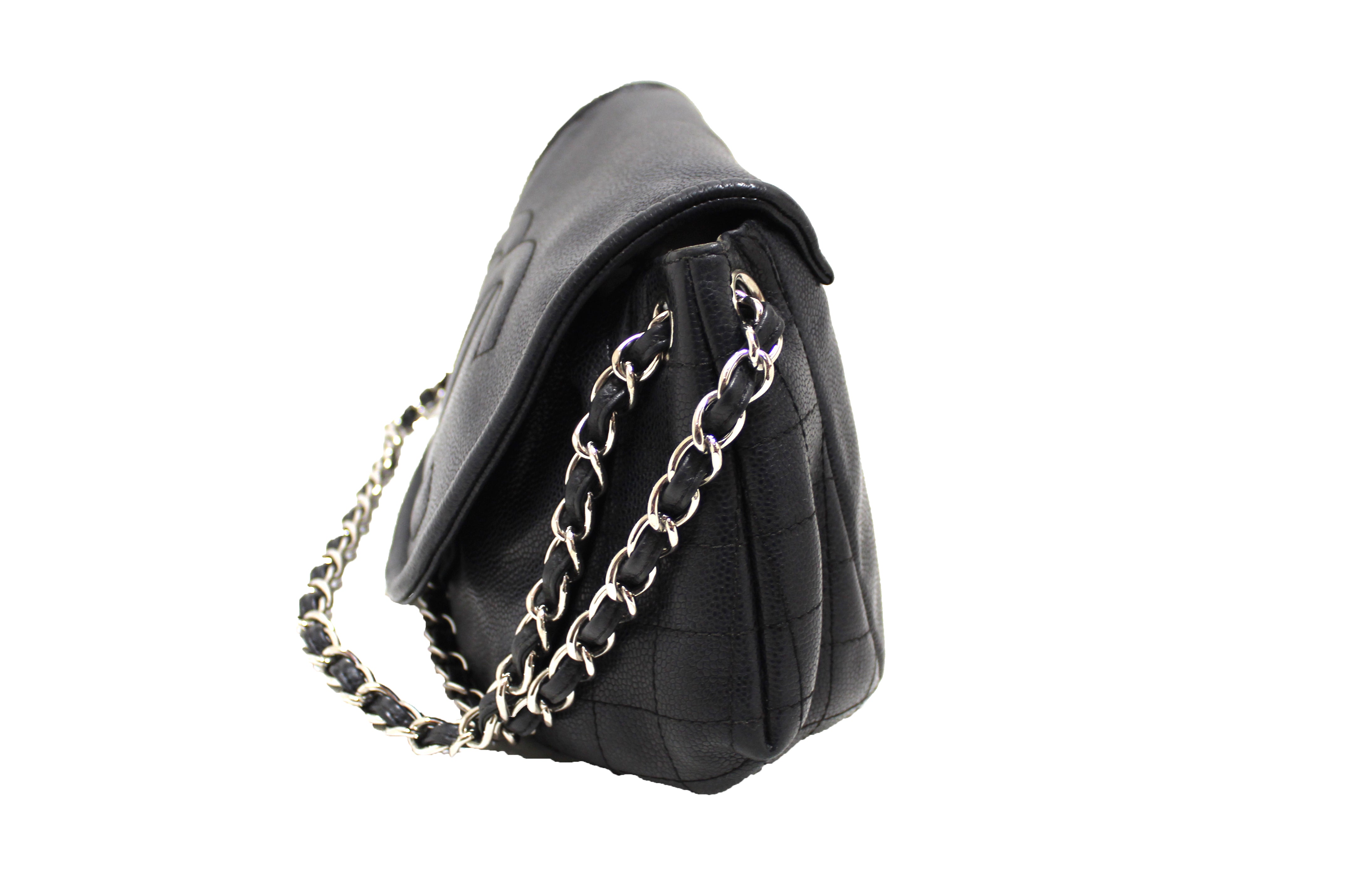 Chanel Timeless Classic Double Flap Bag In Black Quilted Leather