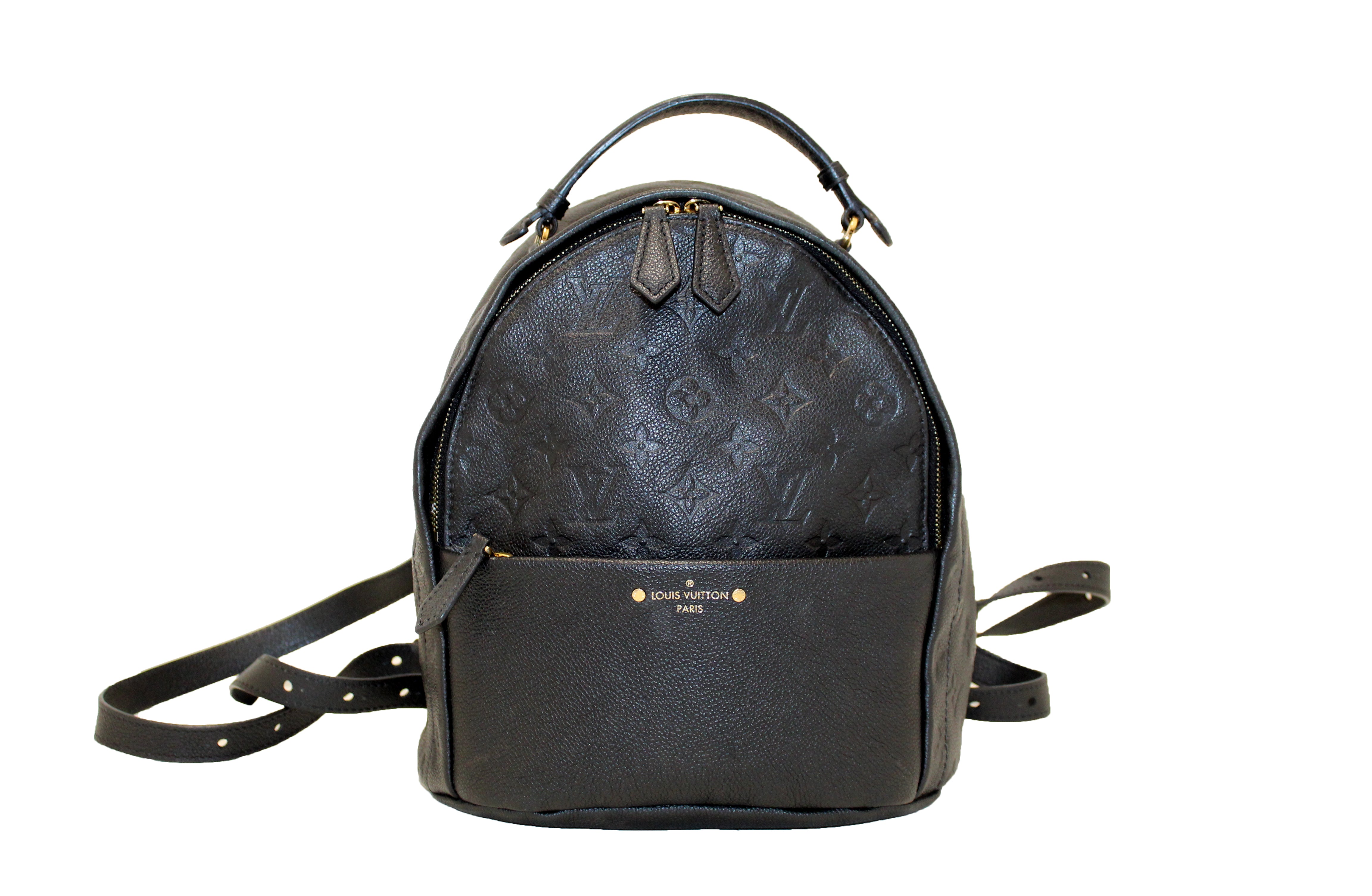 black leather louis vuitton backpack