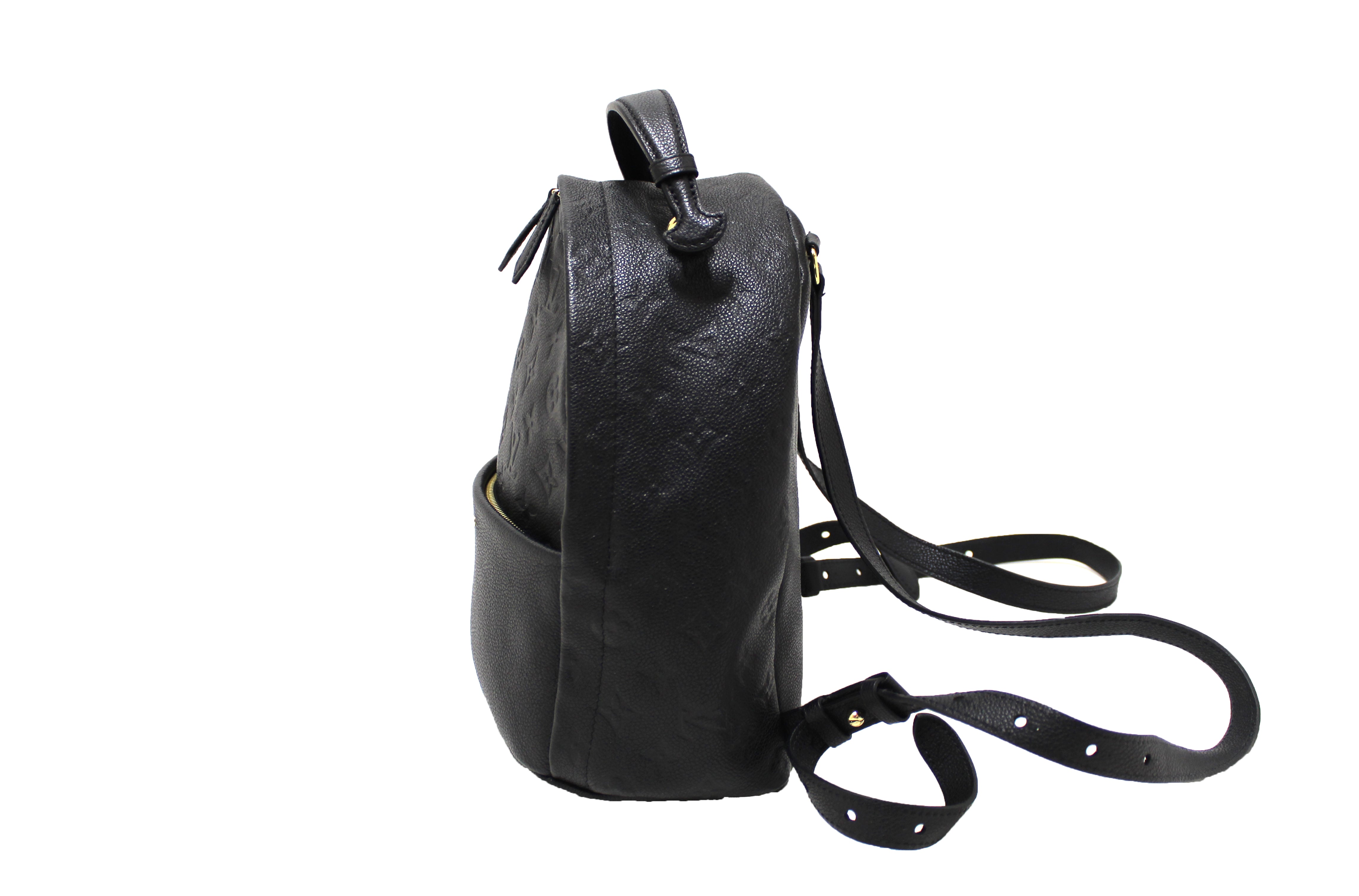 louis vuitton black backpack women& 39 Authentic Louis Vuitton Black Empreinte Monogram Leather Sorbonne Back – Paris Station Shop