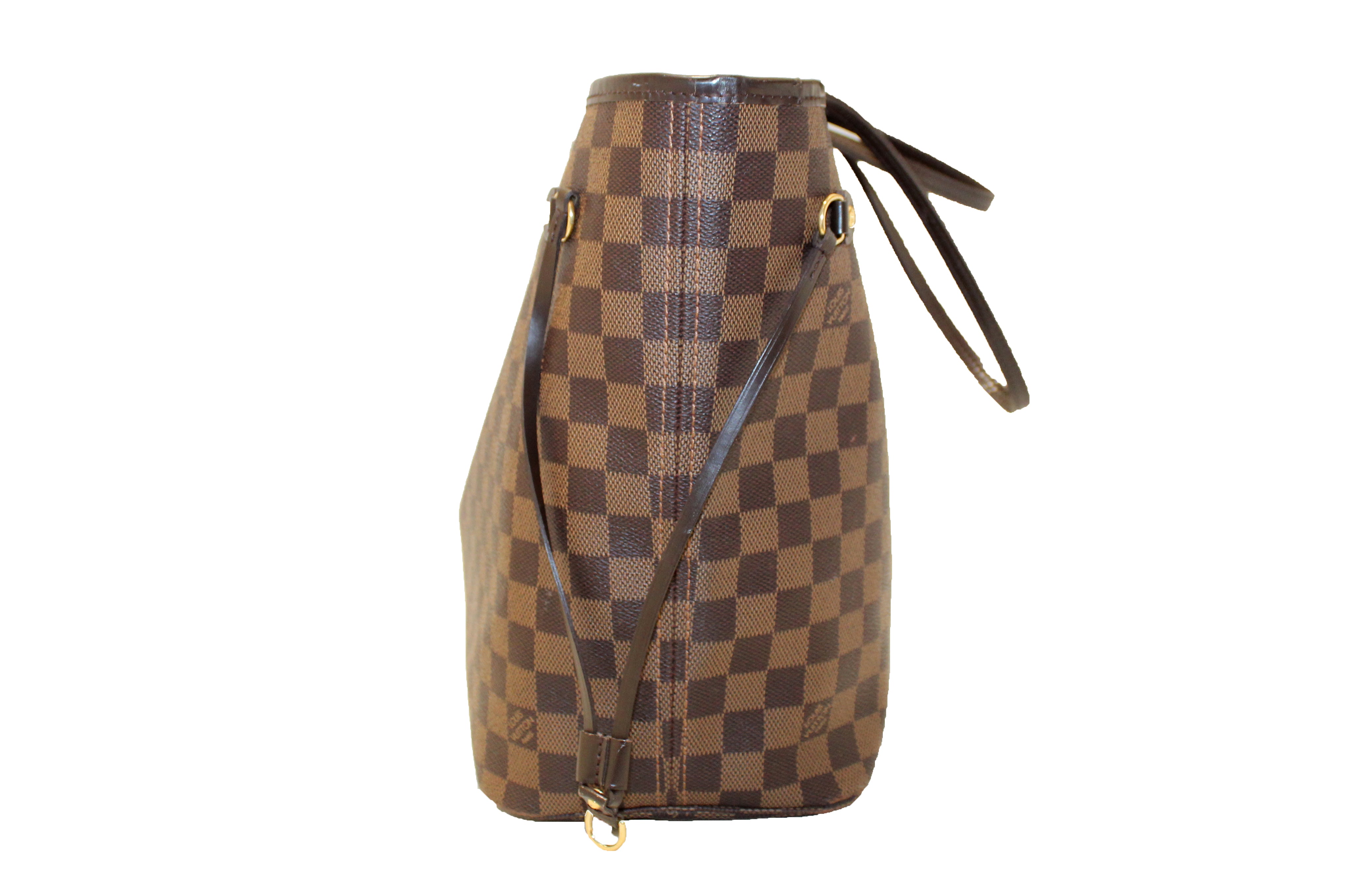 Authentic Louis Vuitton Damier Ebene Neverfull MM Shoulder Bag