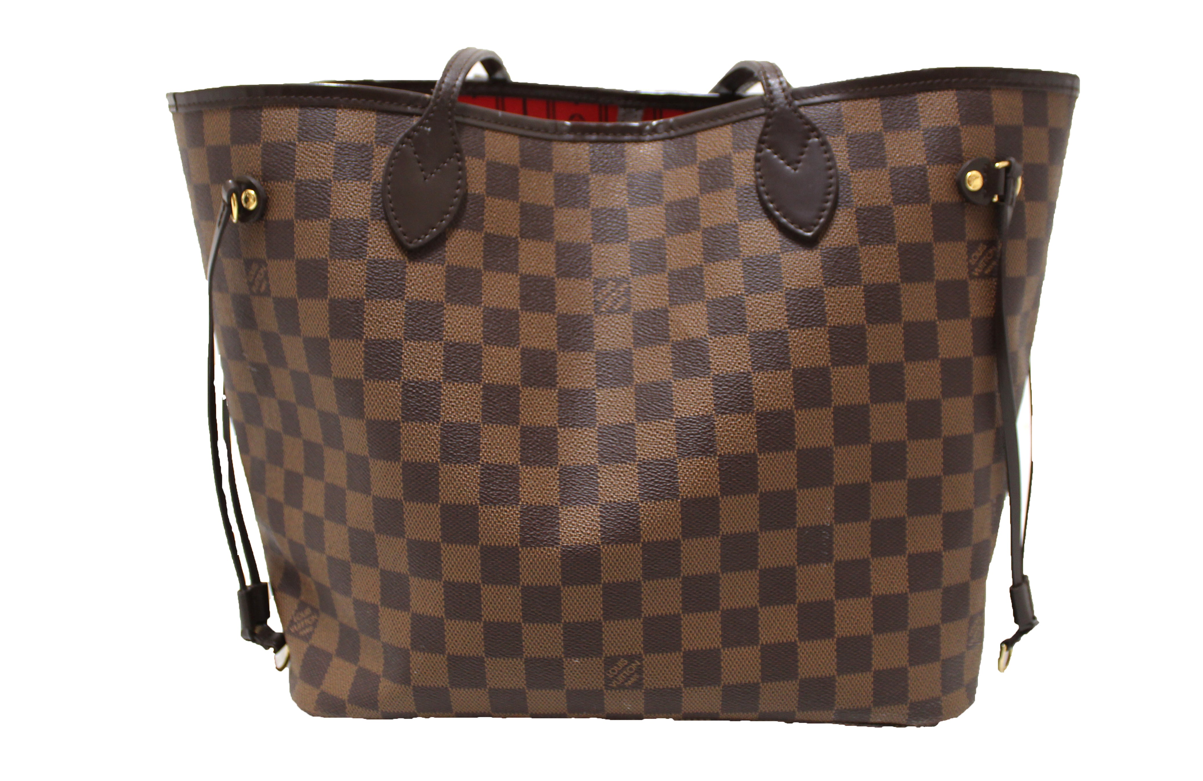 Authentic Louis Vuitton Damier Ebene Neverfull MM Shoulder Bag