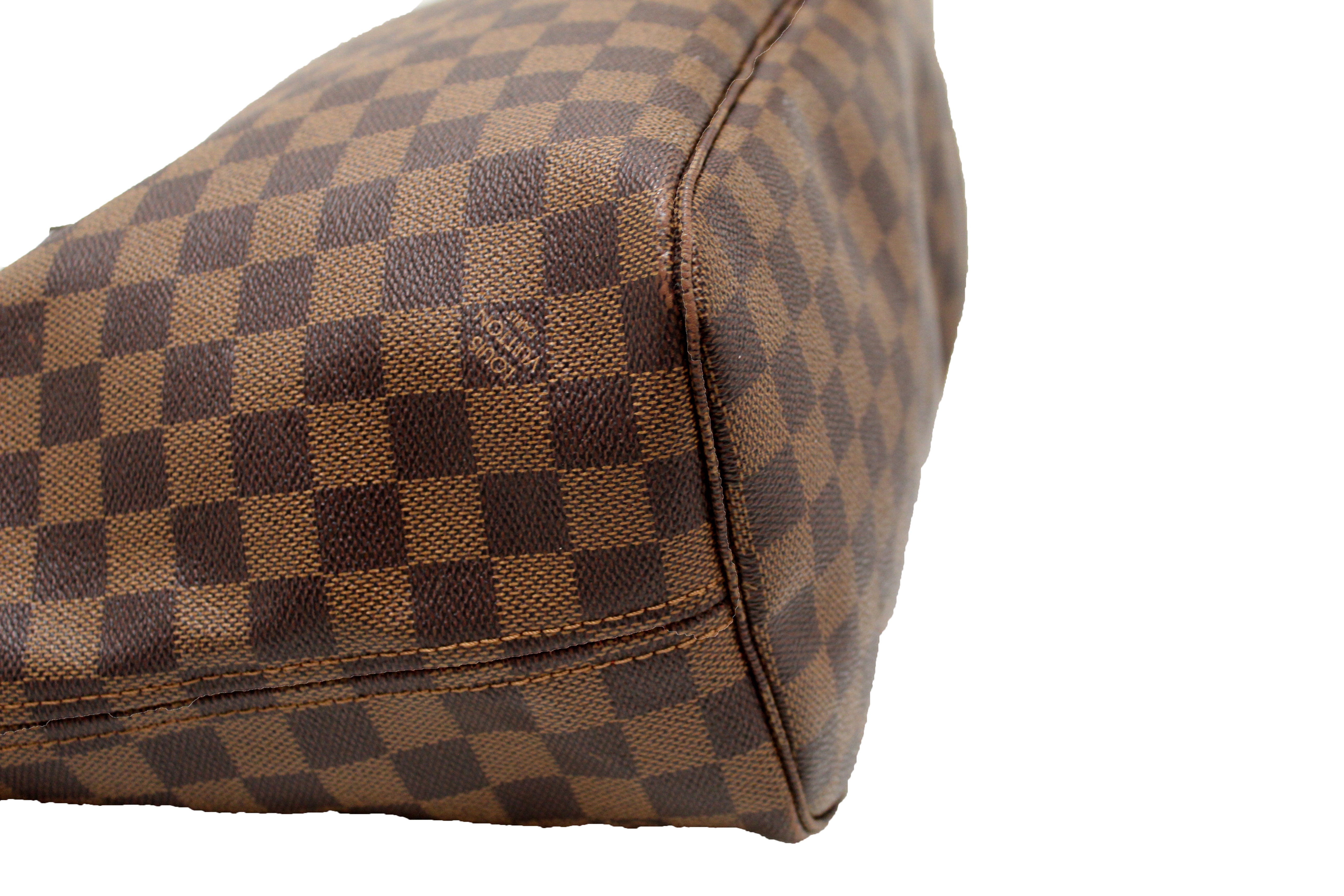 Authentic Louis Vuitton Damier Ebene Neverfull MM Shoulder Bag