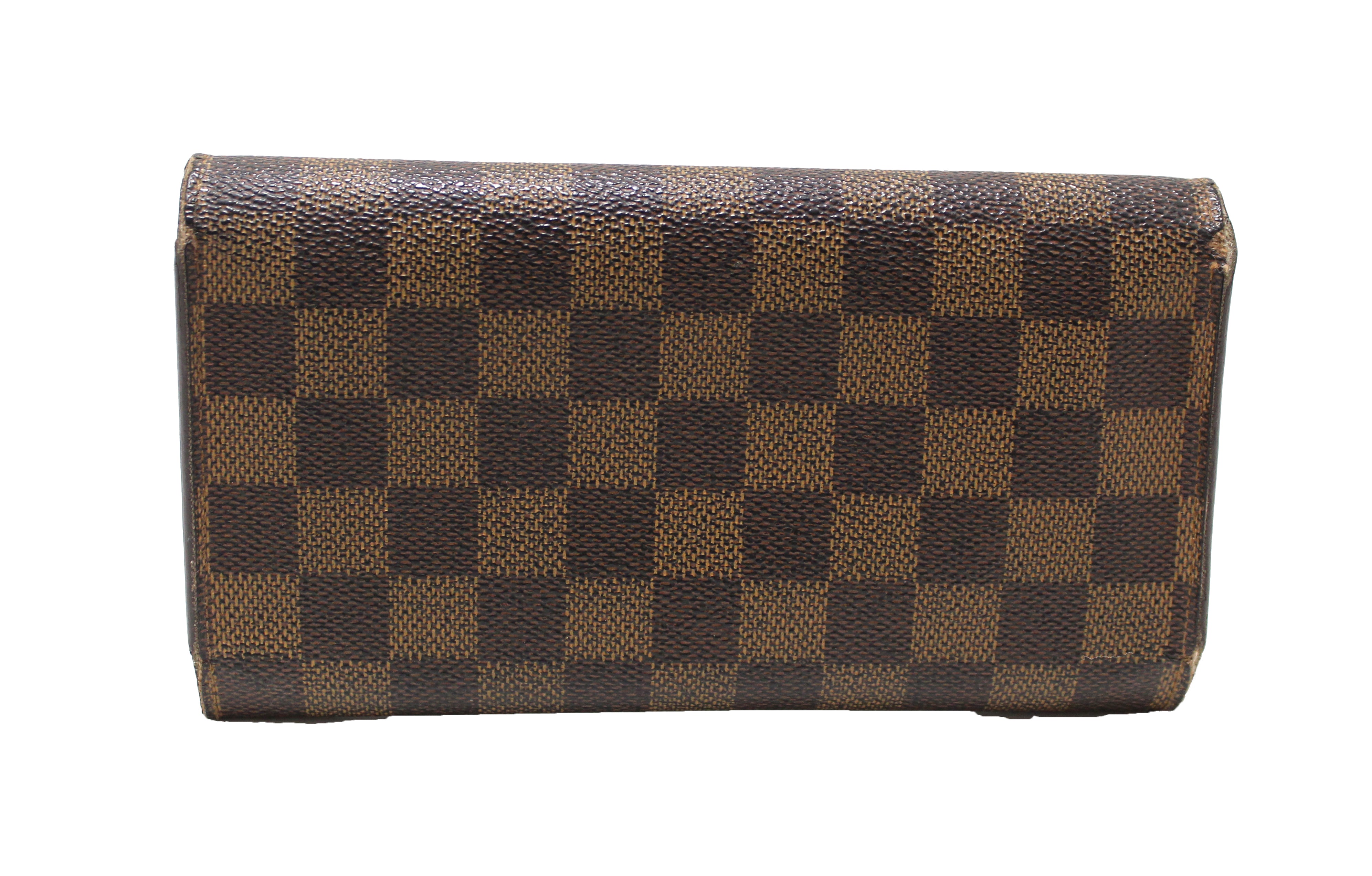 Bags, Lv Checkered Wallet Brown