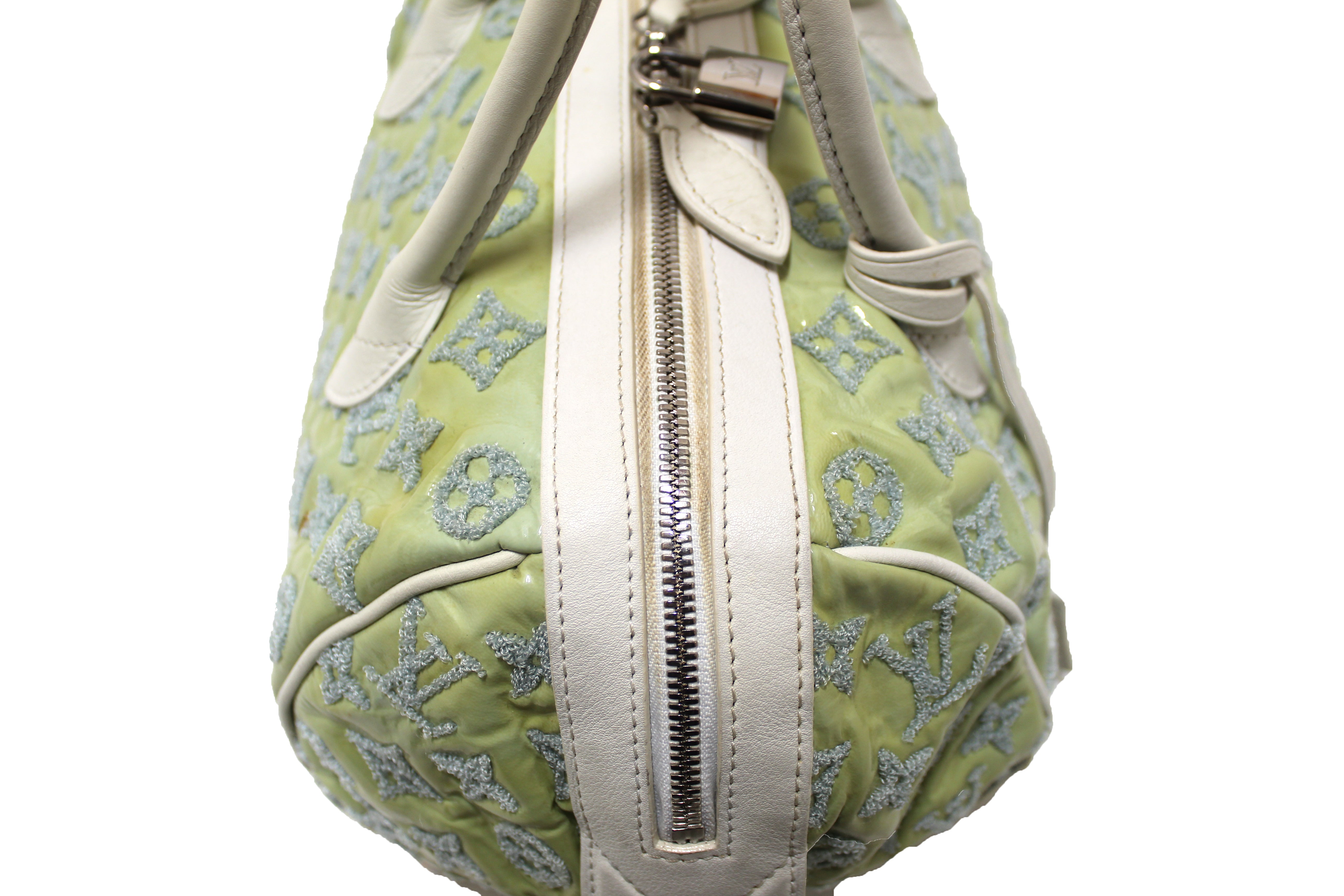 Louis Vuitton Green, Pattern Print Bouclettes Speedy Round Bag