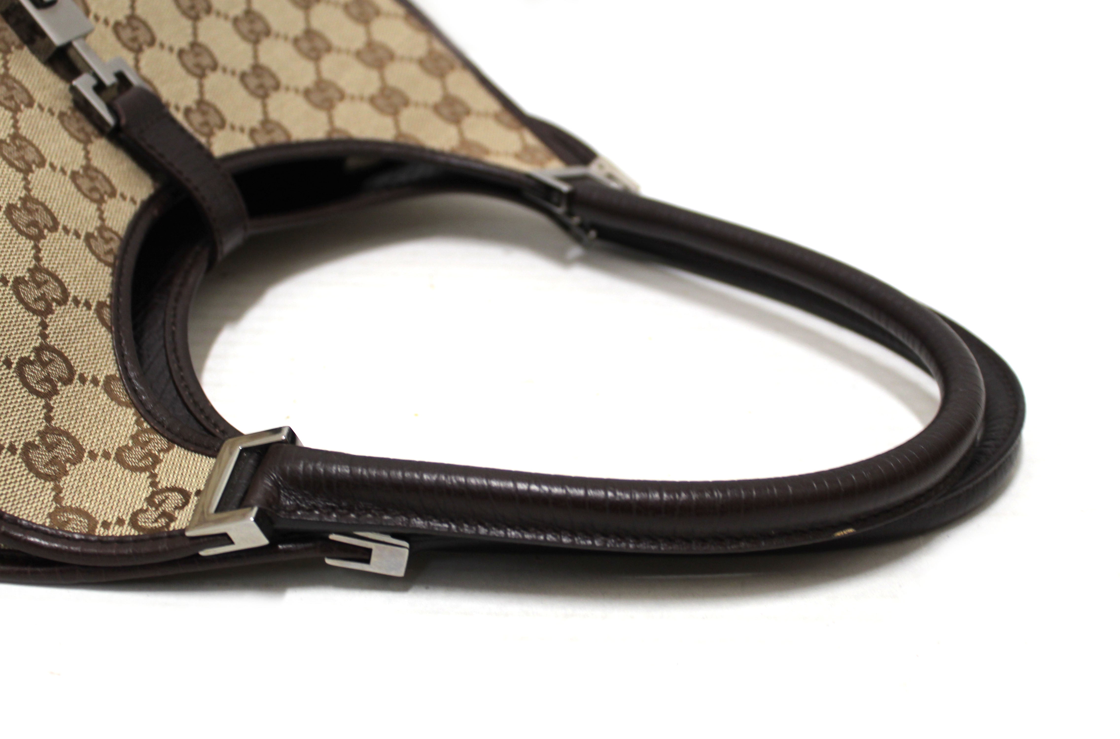 Authentic GUCCI Shoulder Cross Body Bag GG Canvas Leather 122790 Brown  0852F