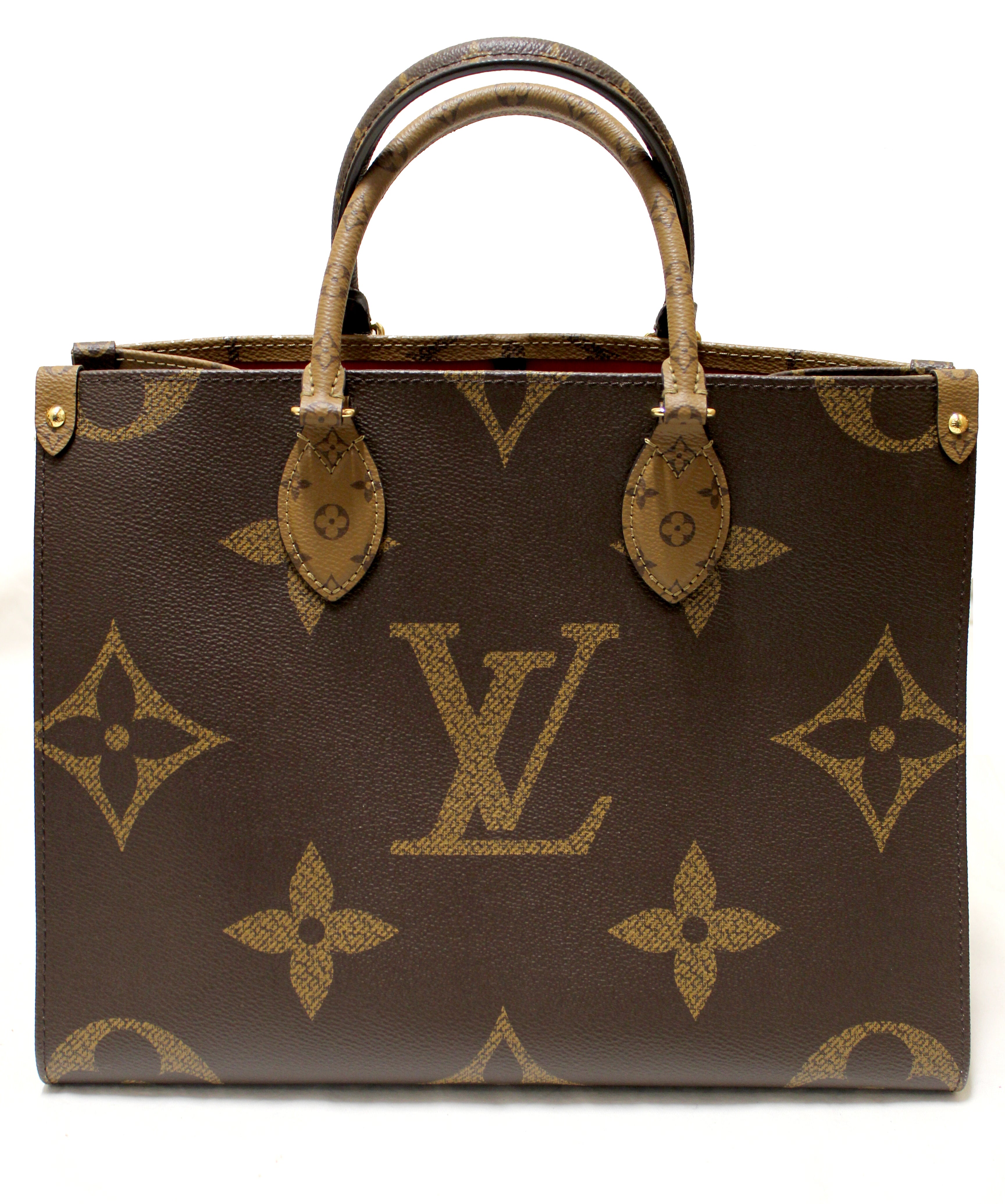 Louis Vuitton, Bags, Louis Vuitton On The Go Totebag Reverse Monogram Mm  Medium