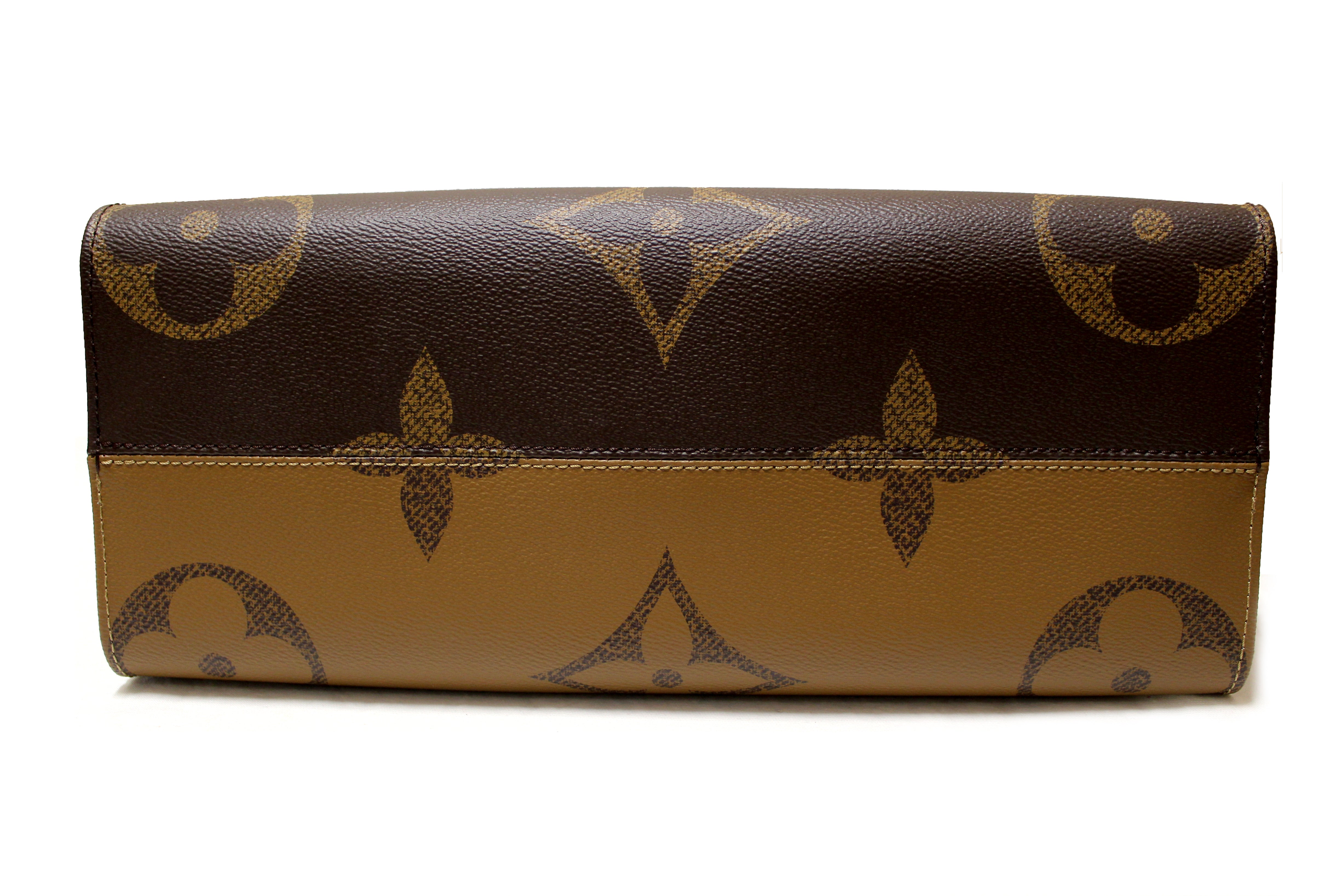 Louis Vuitton Onthego MM Tote Bag Raffia M57707 Monogram Hand Shoulder Auth  New