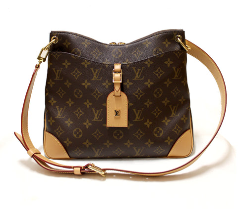 Authentic Louis Vuitton Classic Monogram Odeon MM Shoulder Bag