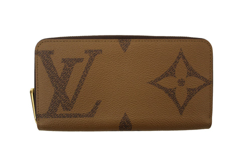 Authentic Louis Vuitton Large Reverse Monogram Canvas Zippy Wallet