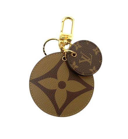 Authentic New Louis Vuitton Monogram Reverse Canvas Key Holder And Bag Charm