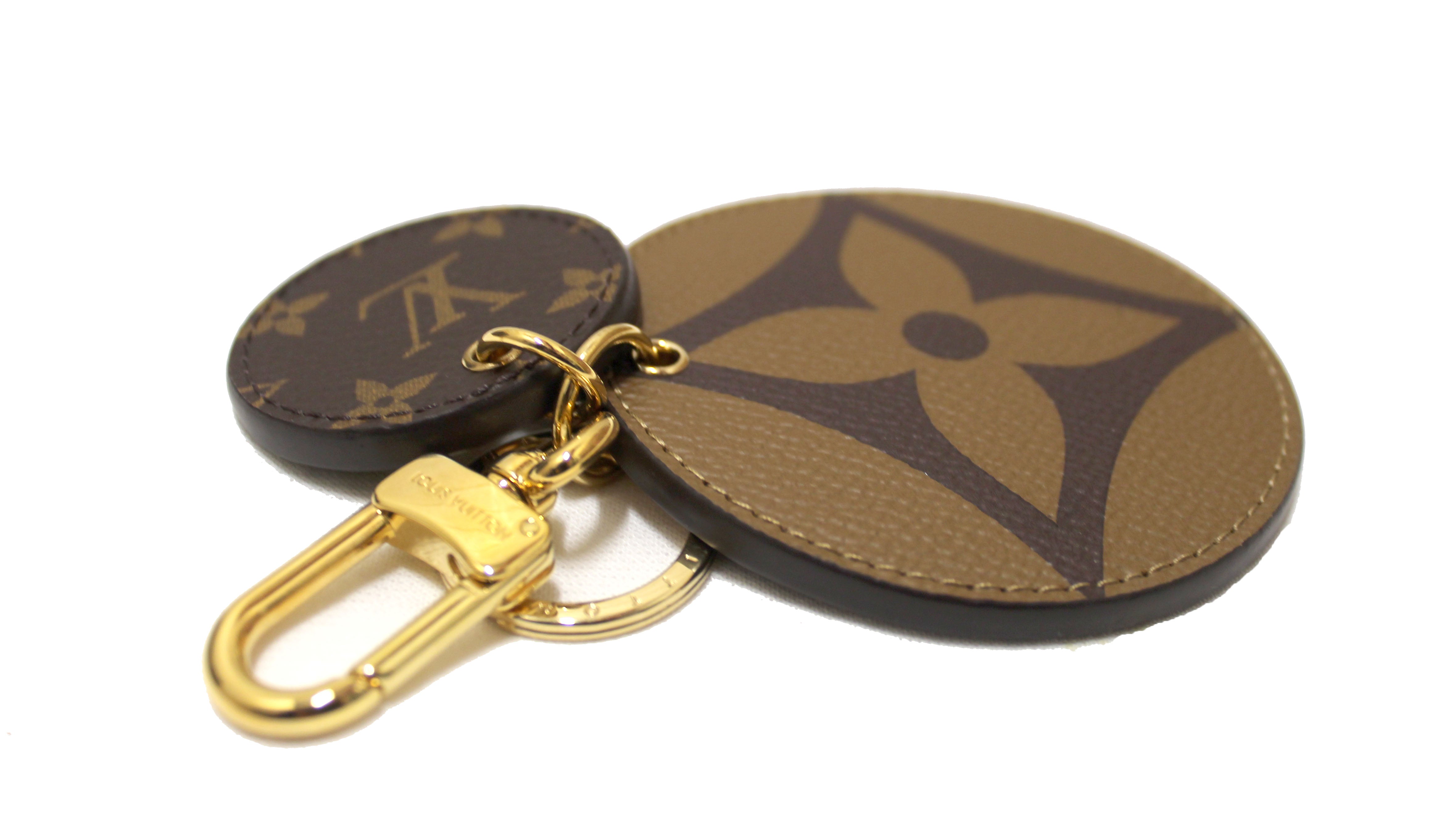 Authentic New Louis Vuitton Monogram Reverse Canvas Key Holder And Bag Charm