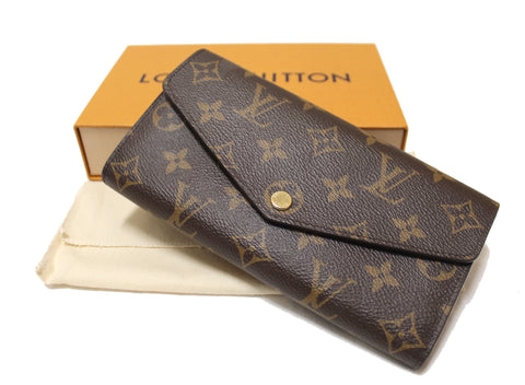 Authentic Louis Vuitton Classic Monogram Canvas Fuchsia Sarah Wallet