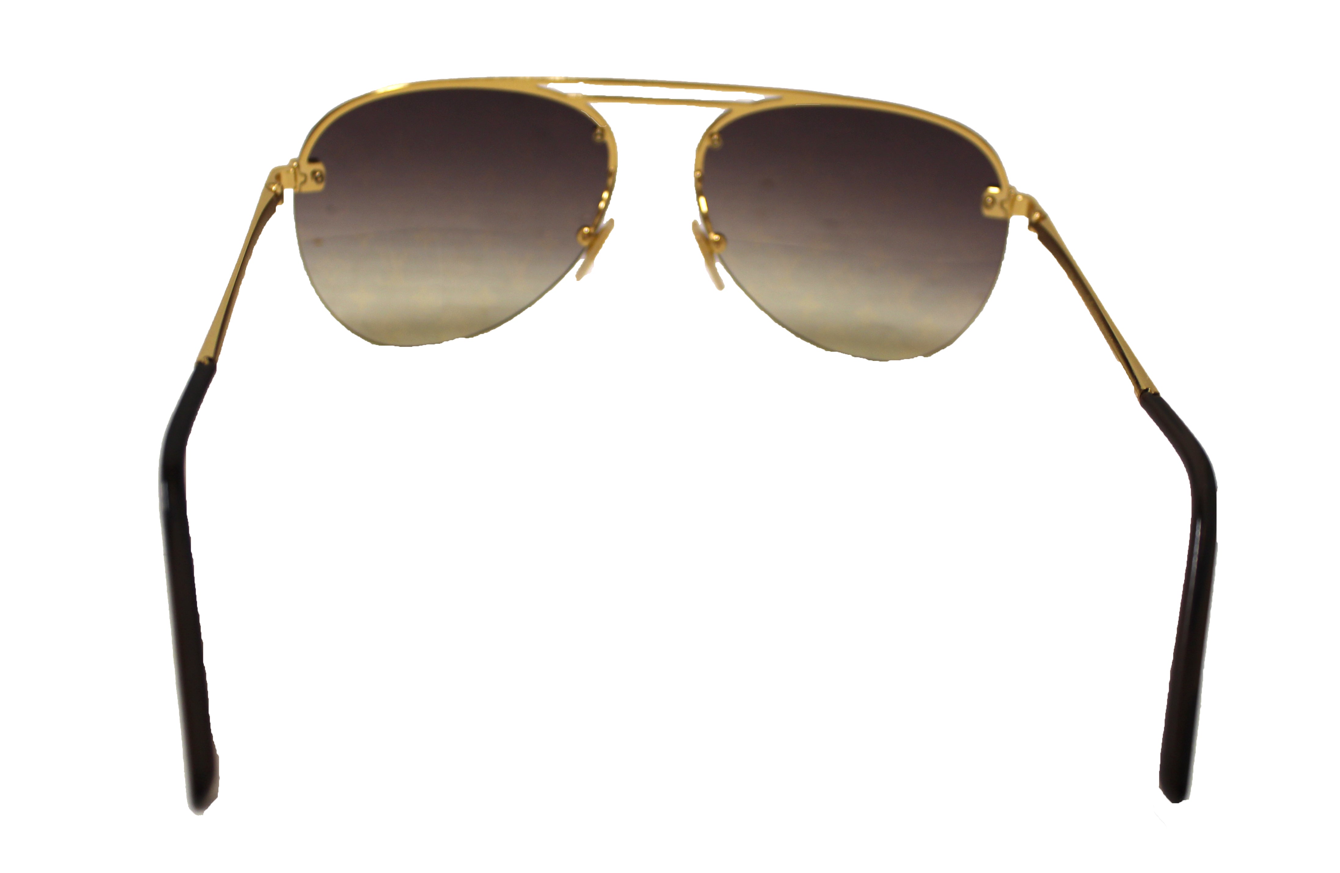 Louis Vuitton Clockwise Sunglasses Dark Gun Monogram Metal. Size E
