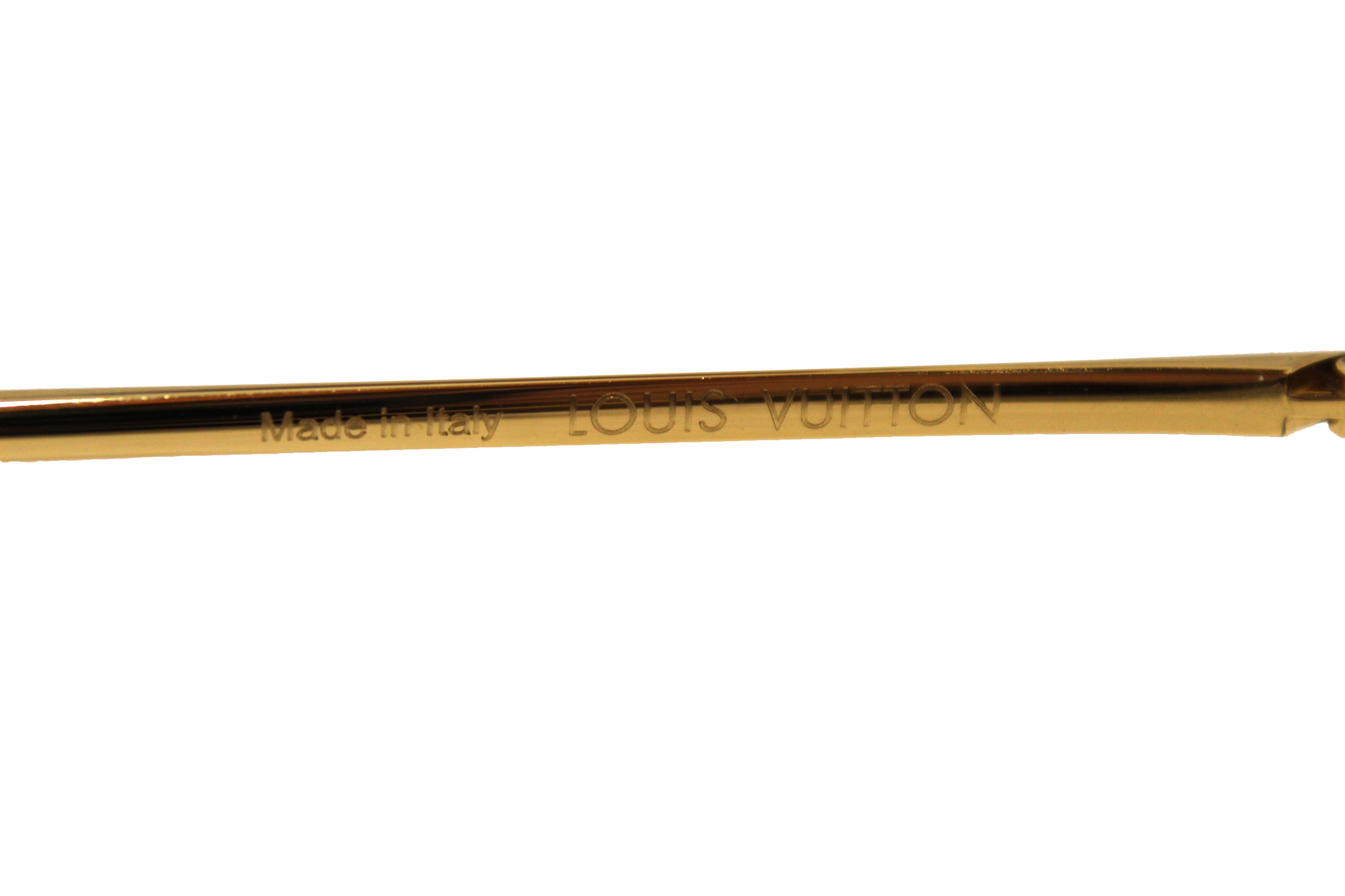 Louis Vuitton Clockwise Gold Aviator Sunglasses - Dress Cheshire