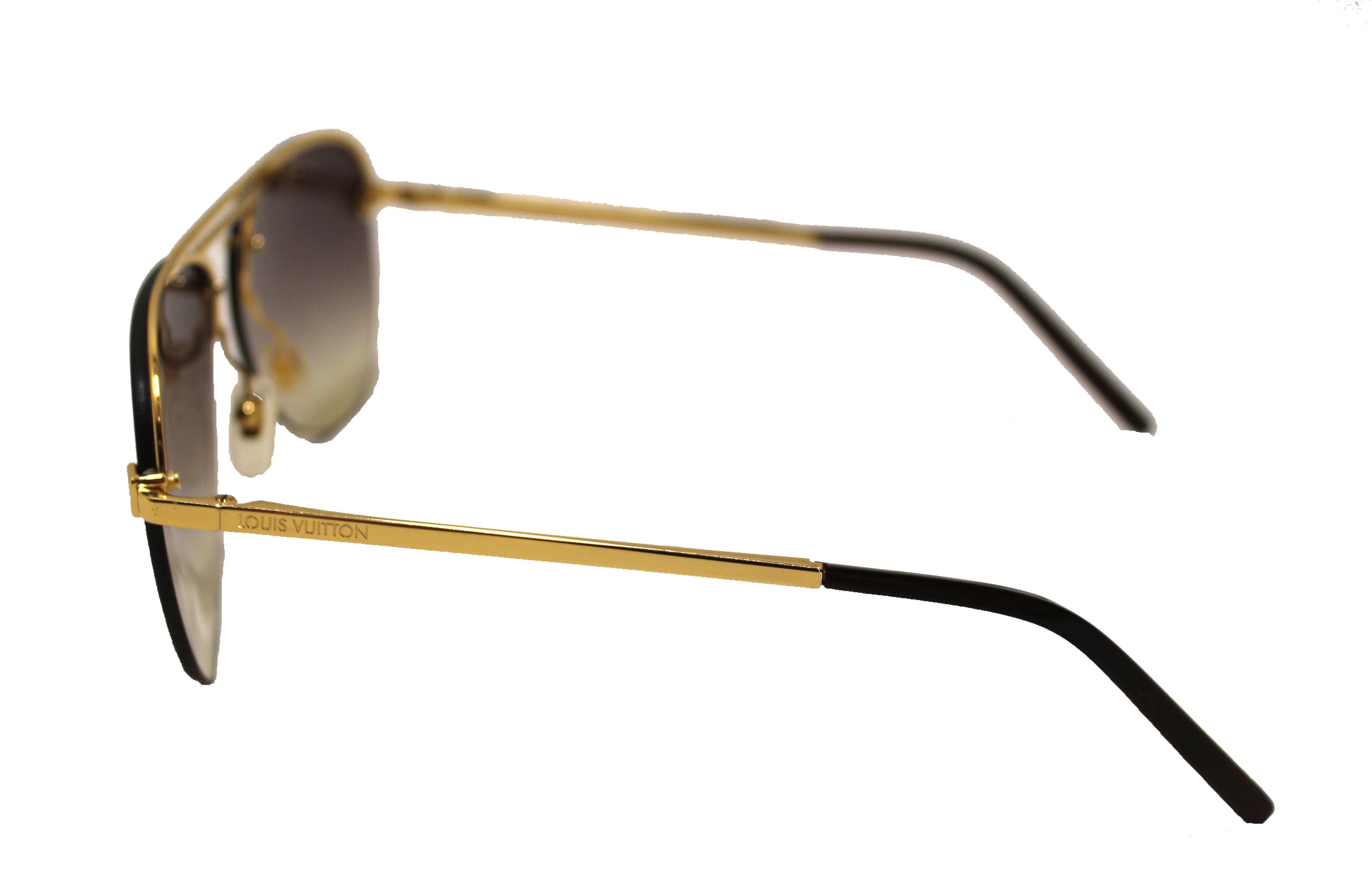 Authentic Louis Vuitton Gold Monogram Clockwise Sunglasses