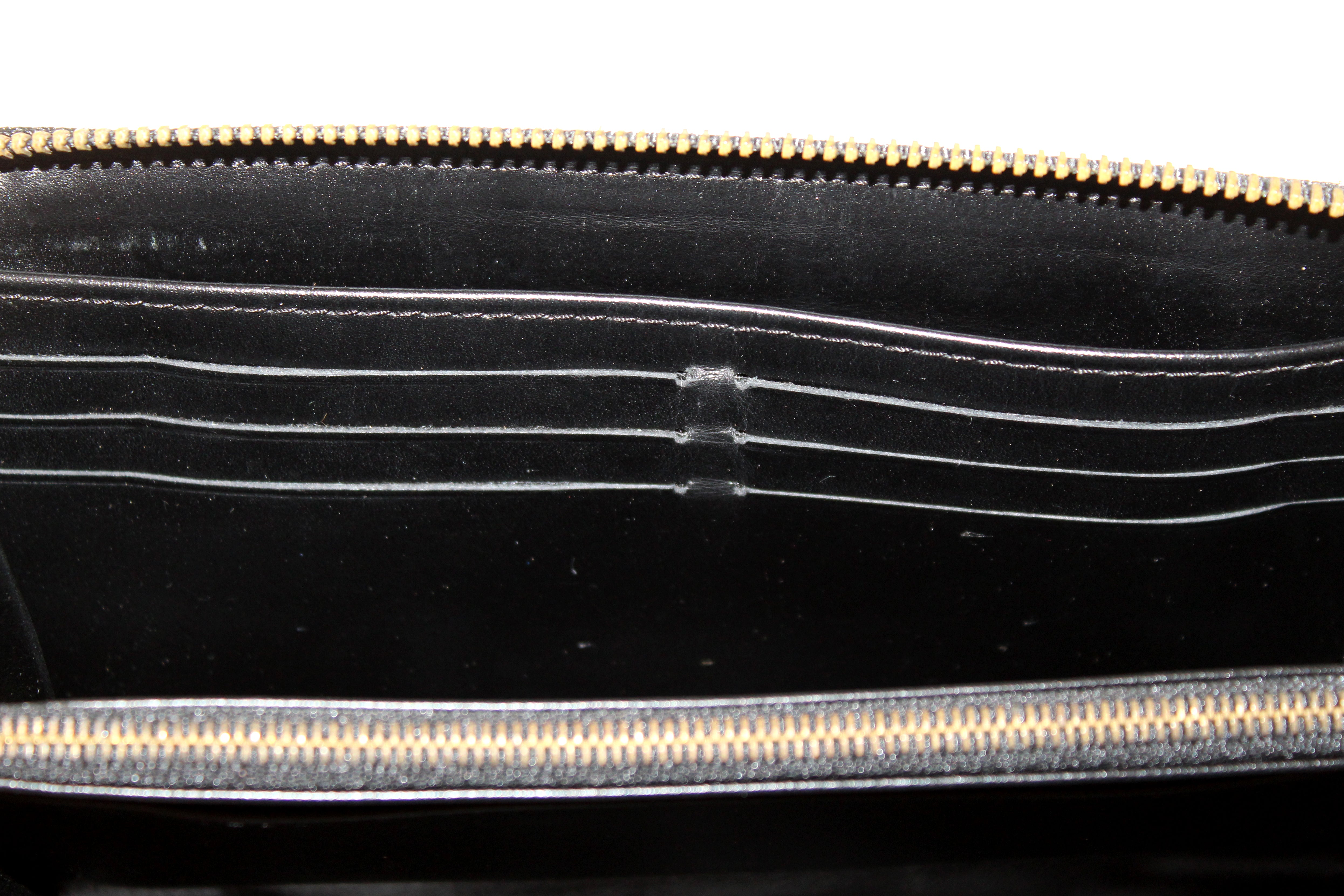 Louis Vuitton Black Suhali Leather Compact Zippy Wallet - Yoogi's