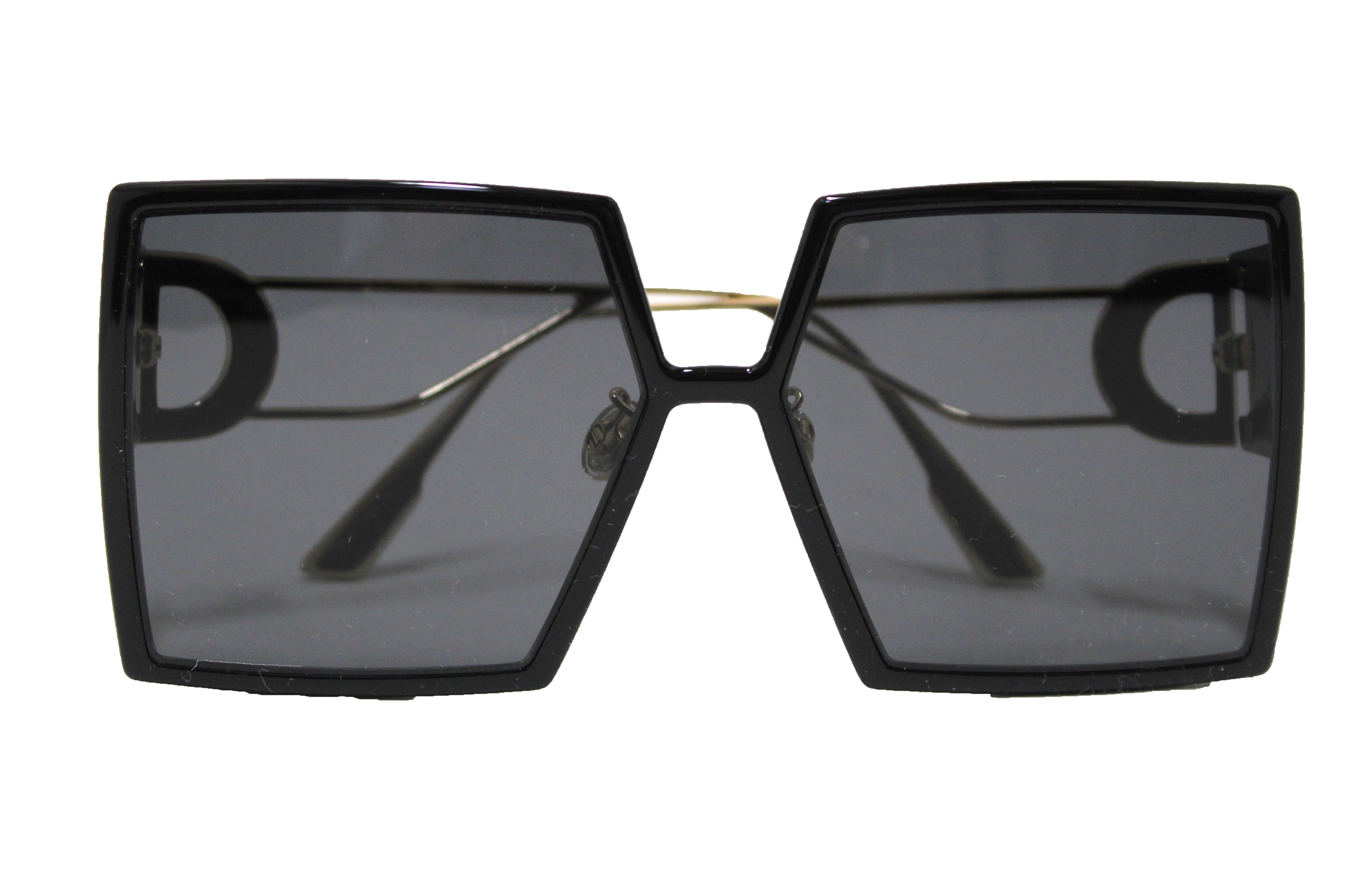 Authentic Christian Dior 30 Montaigne Black Square Sunglasses