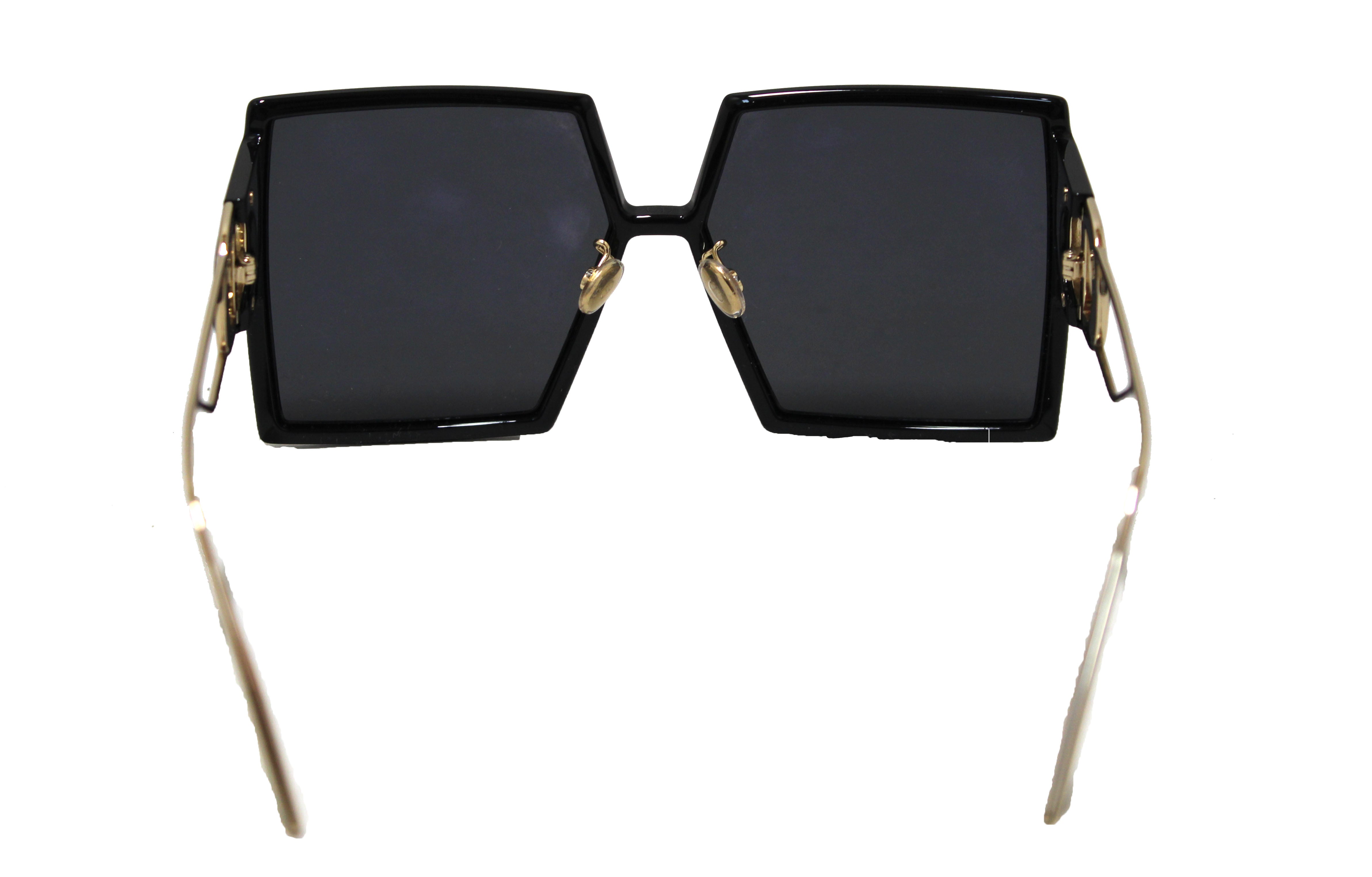Authentic Christian Dior 30 Montaigne Black Square Sunglasses