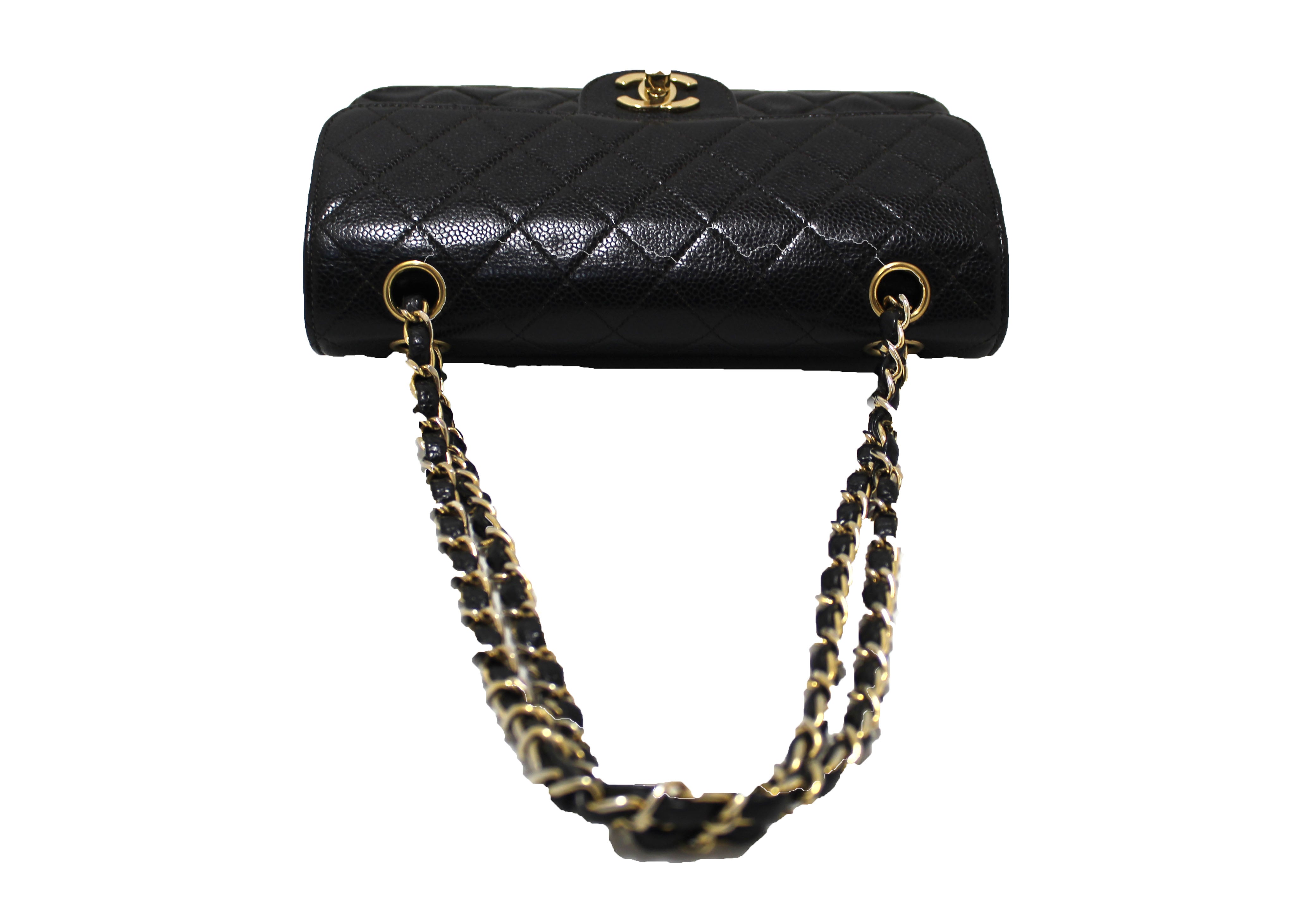 Chanel Black Caviar Quilted Classic Flap Medium GHW – REDELUXE