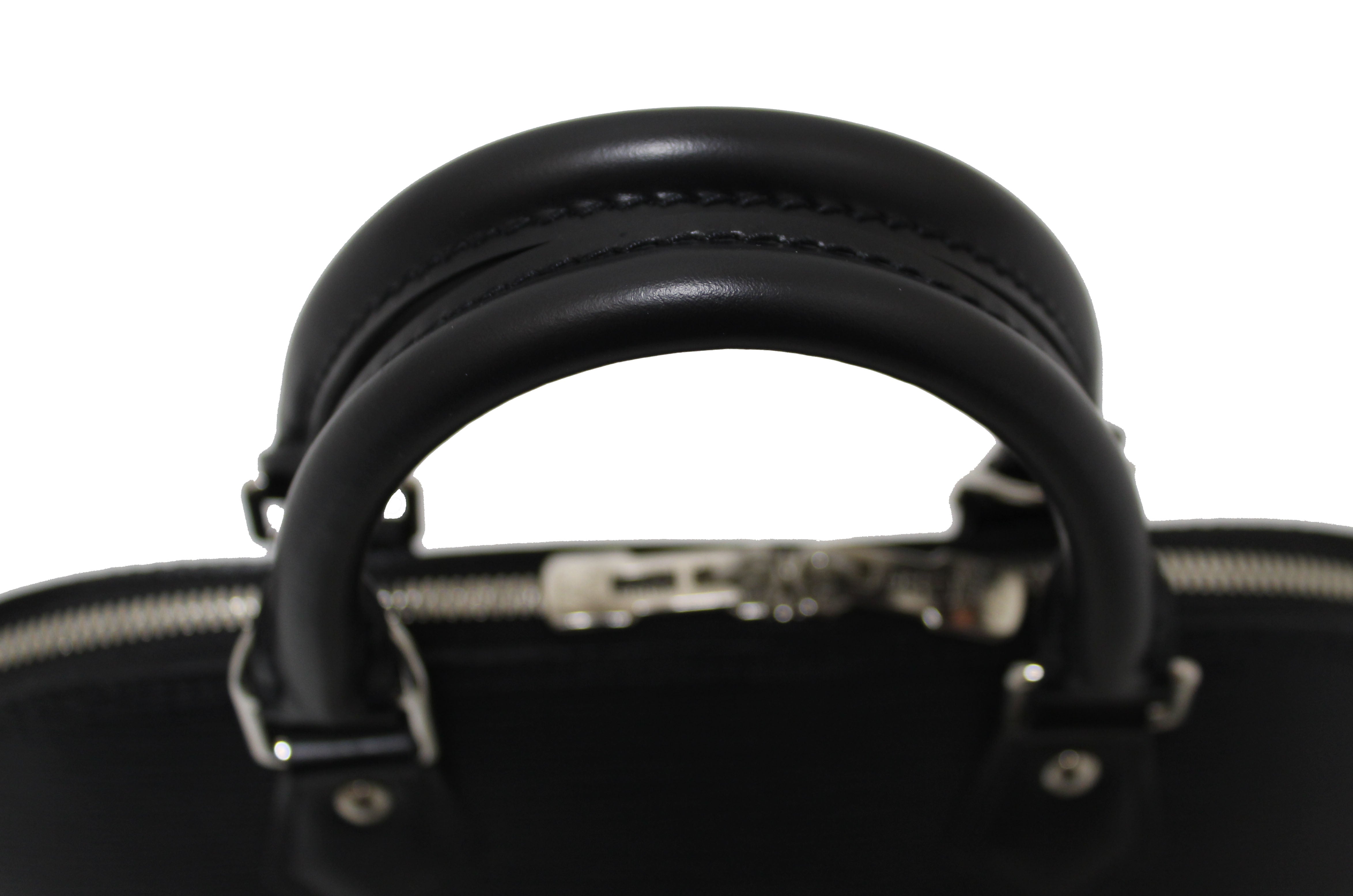 Authentic Louis Vuitton Black Epi Leather Alma PM Handbag