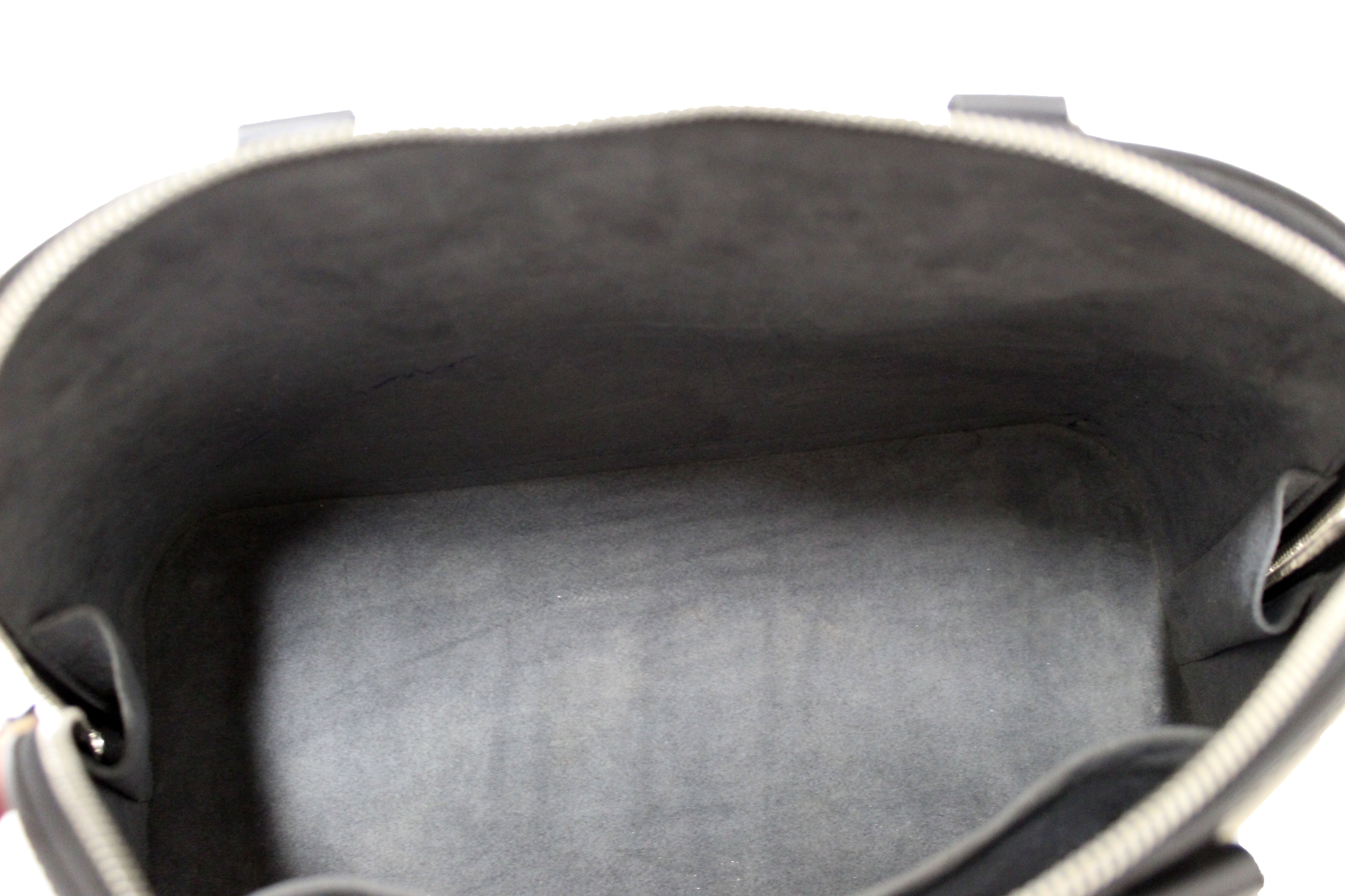 Authentic Louis Vuitton Black Epi Leather Alma PM Handbag