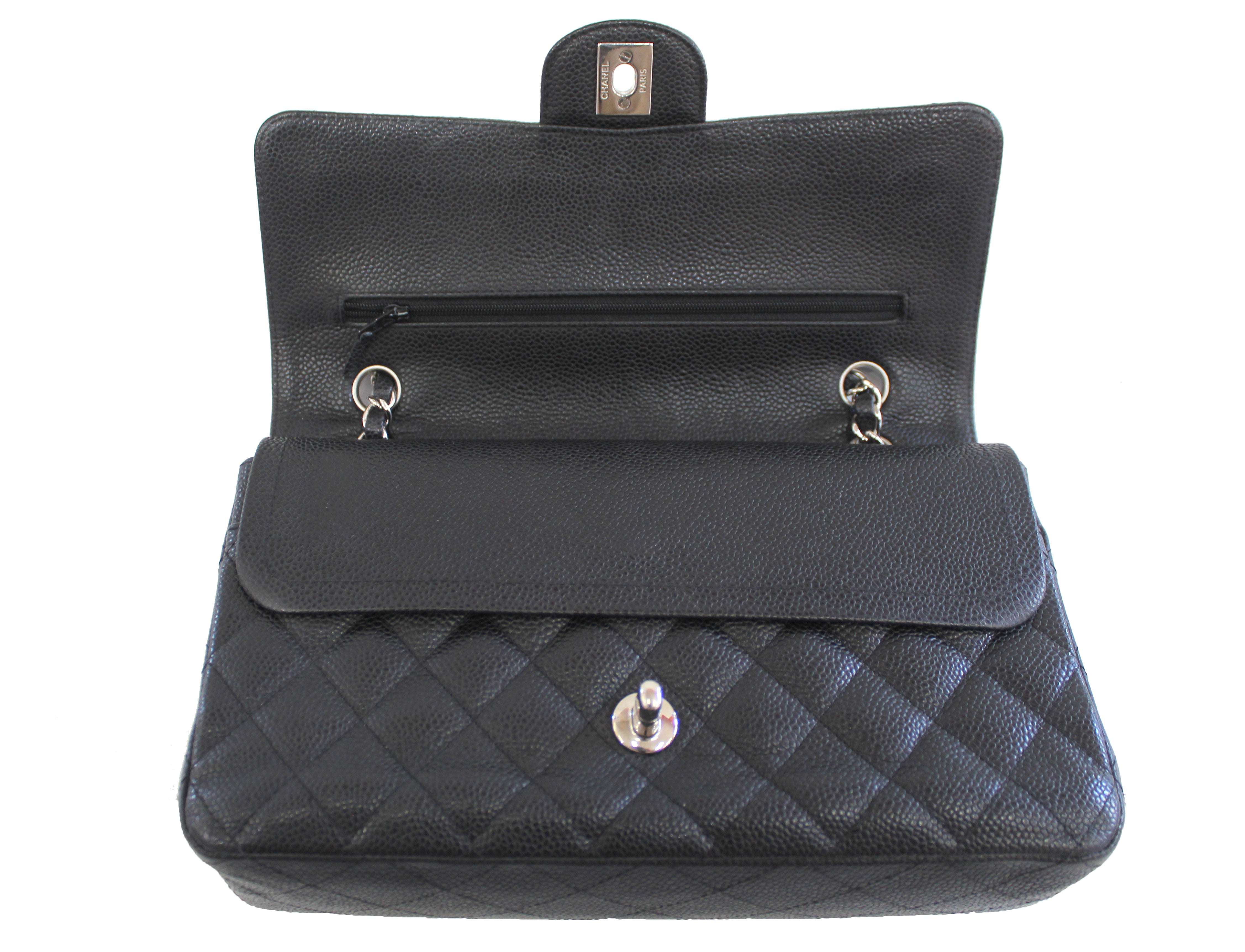 Chanel Caviar Quilted Medium Double Flap Bag Black