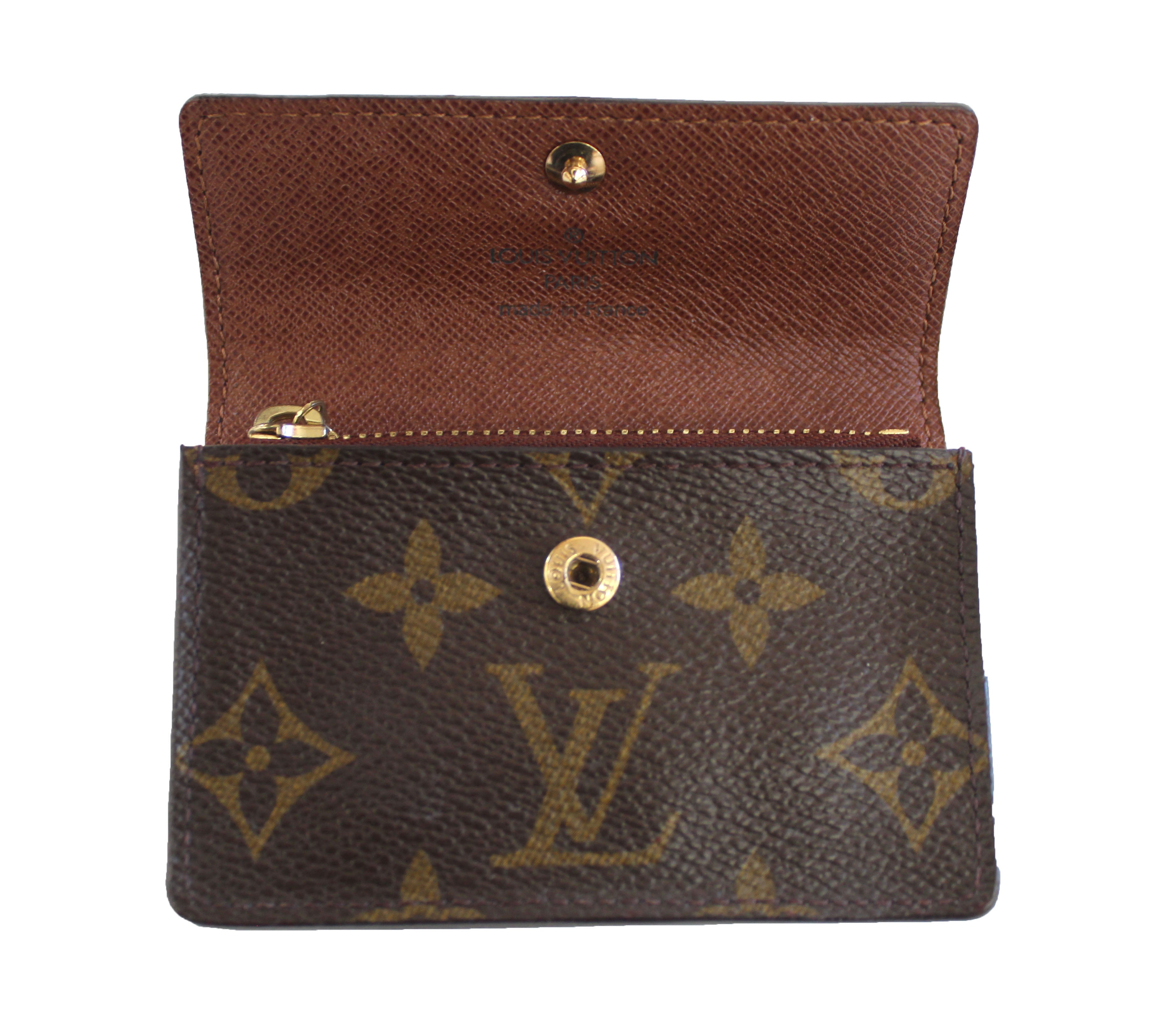Authentic Louis Vuitton Monogram Canvas Small Card Holder Coin