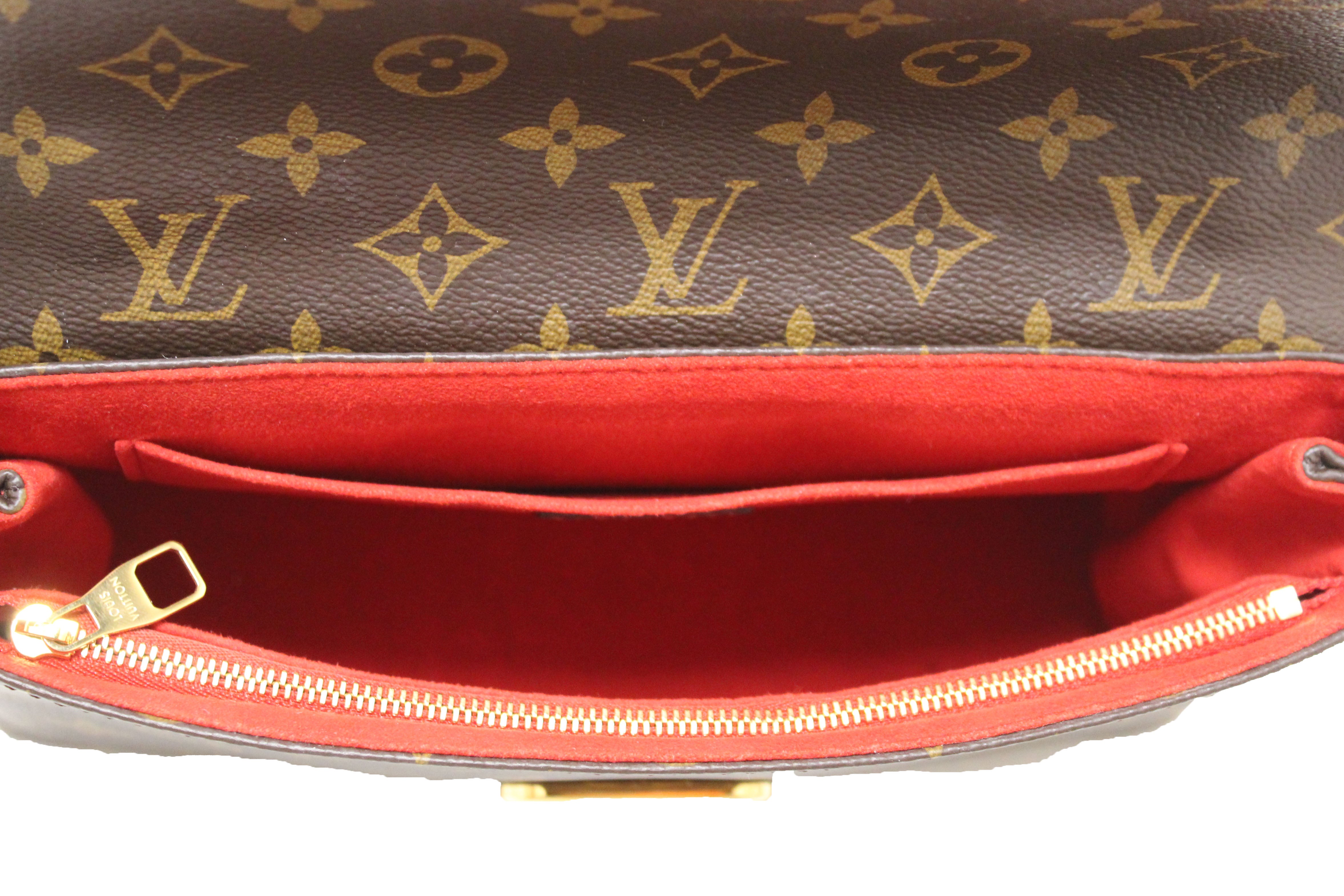 Authentic Louis Vuitton Classic Monogram Saint-Placide Clutch Shoulder Bag