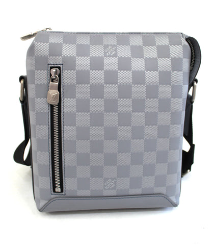 Authentic Louis Vuitton Grey Damier Infini Leather Discovery BB Messenger Crossbody Bag