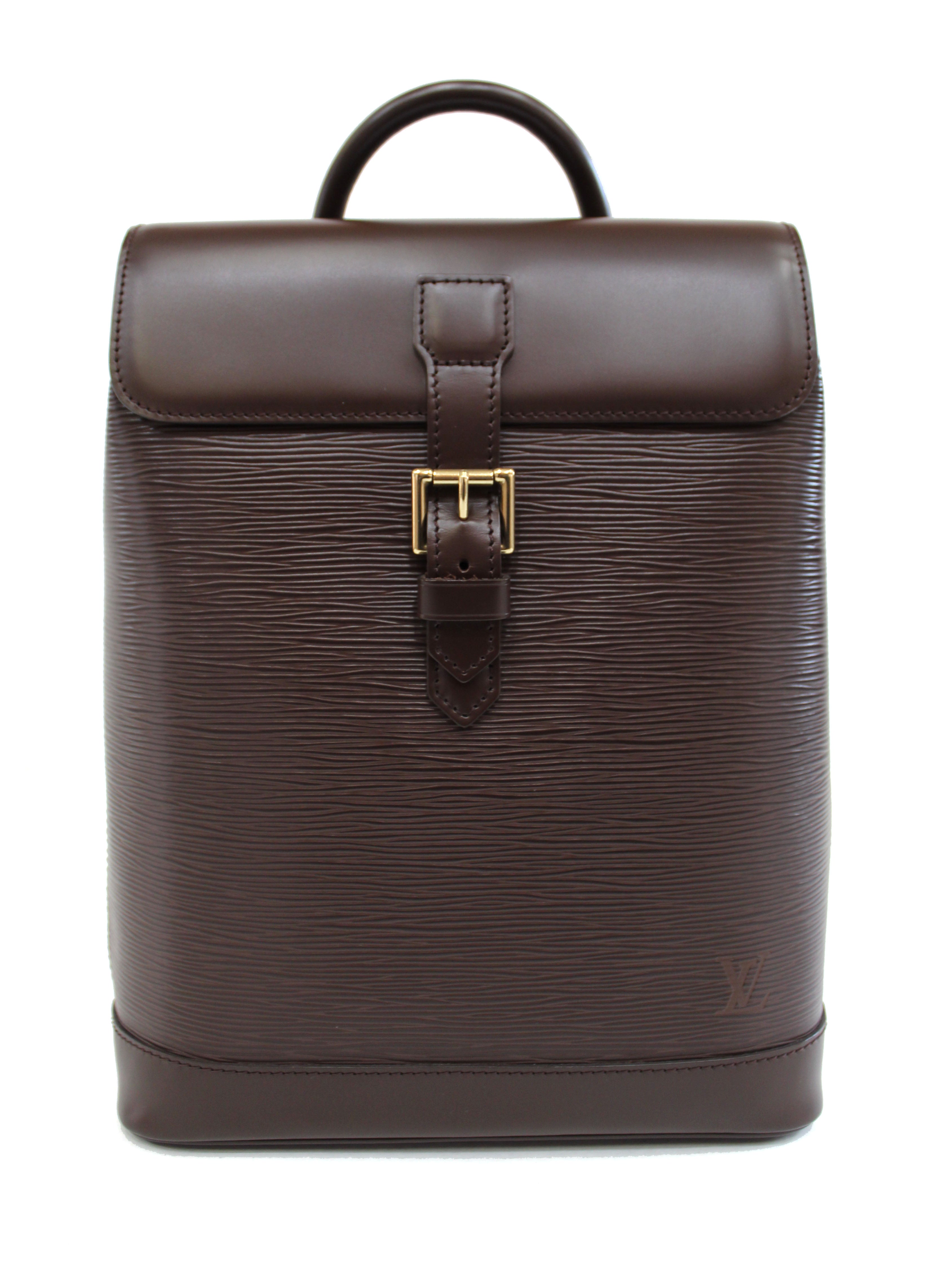 Authentic Louis Vuitton Special Order Brown Epi Leather Soho Backpack Authentic Louis Vuitton Special Order Brown Epi Leather Soho Backpack