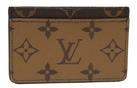 Authentic Louis Vuitton Reverse Monogram Canvas Card Holder