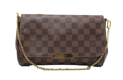 Authentic Louis Vuitton Damier Ebene Favorite PM Messenger Bag