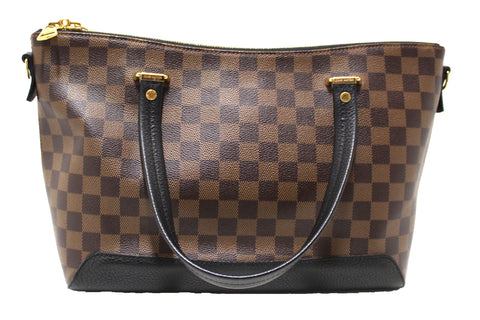 Authentic Louis Vuitton Damier Ebene Canvas Hyde Park Tote Bag with Strap