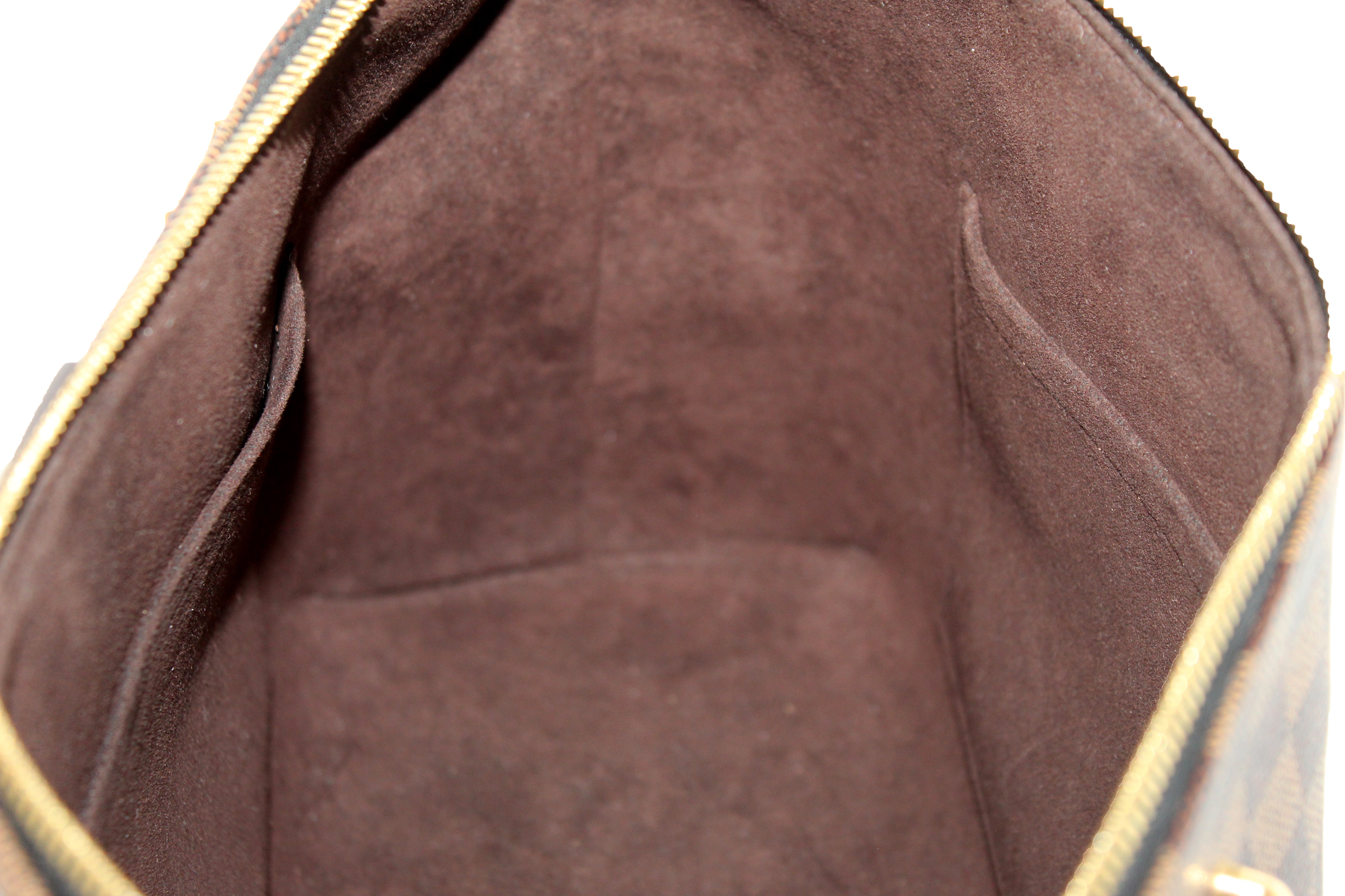 Authentic Louis Vuitton Damier Ebene Canvas Hyde Park Tote Bag with Strap