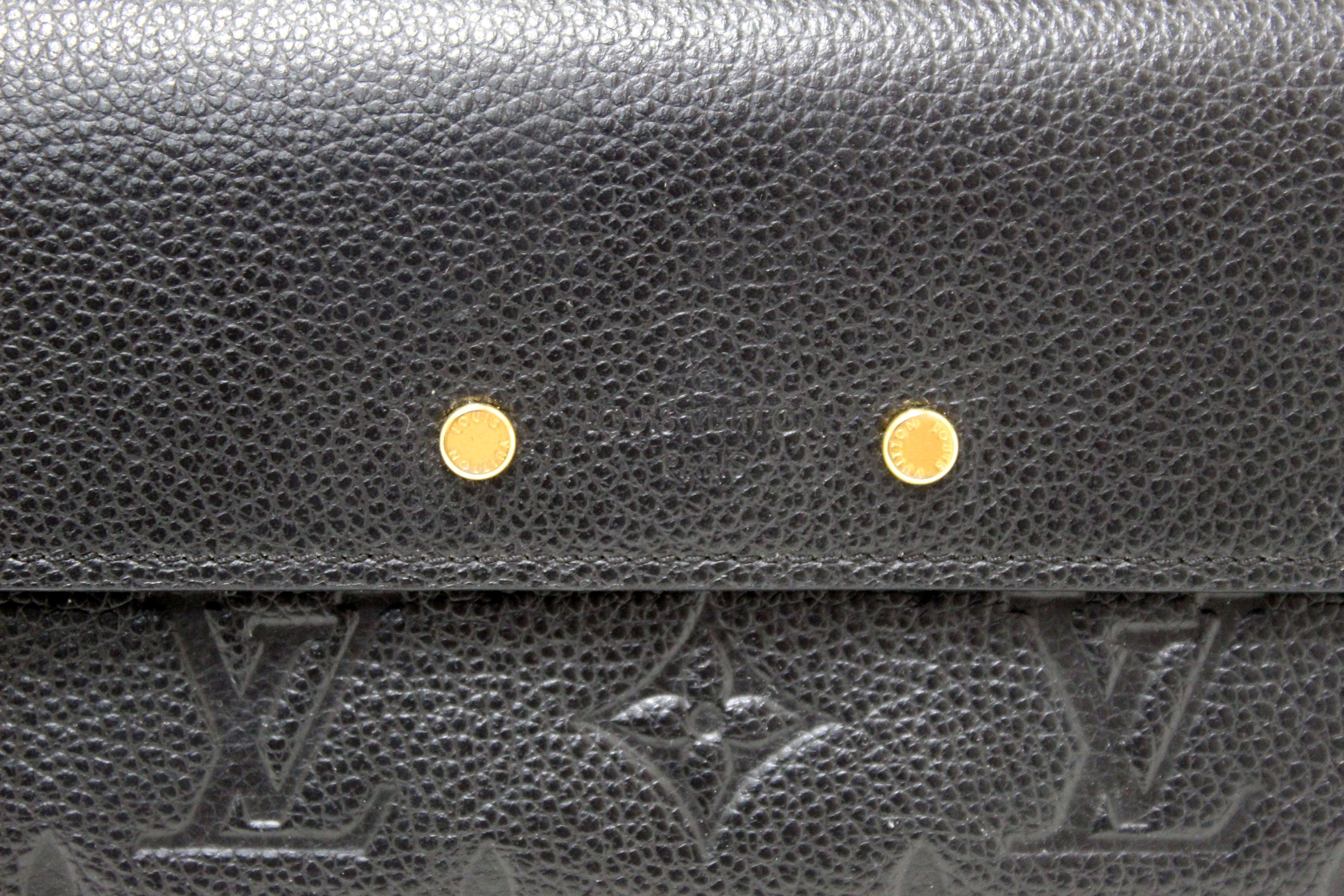 LOUIS VUITTON Empreinte Pont-Neuf Compact Wallet Black 279679