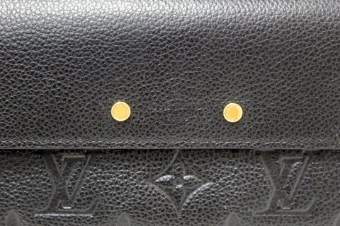 Authentic Louis Vuitton Black Monogram Empreinte Pont Neuf Wallet