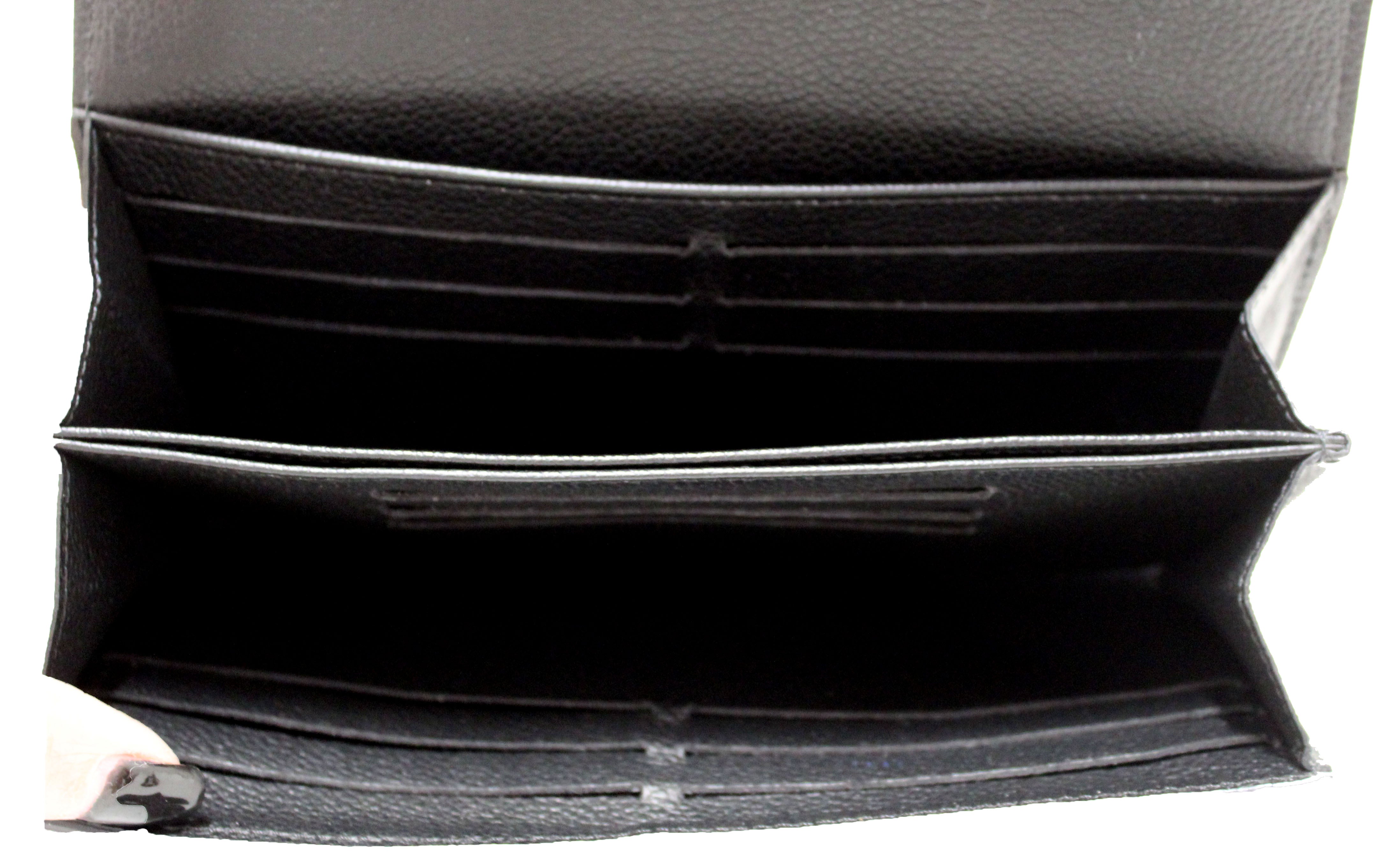 LOUIS VUITTON Empreinte Pont-Neuf Compact Wallet Black 1291164