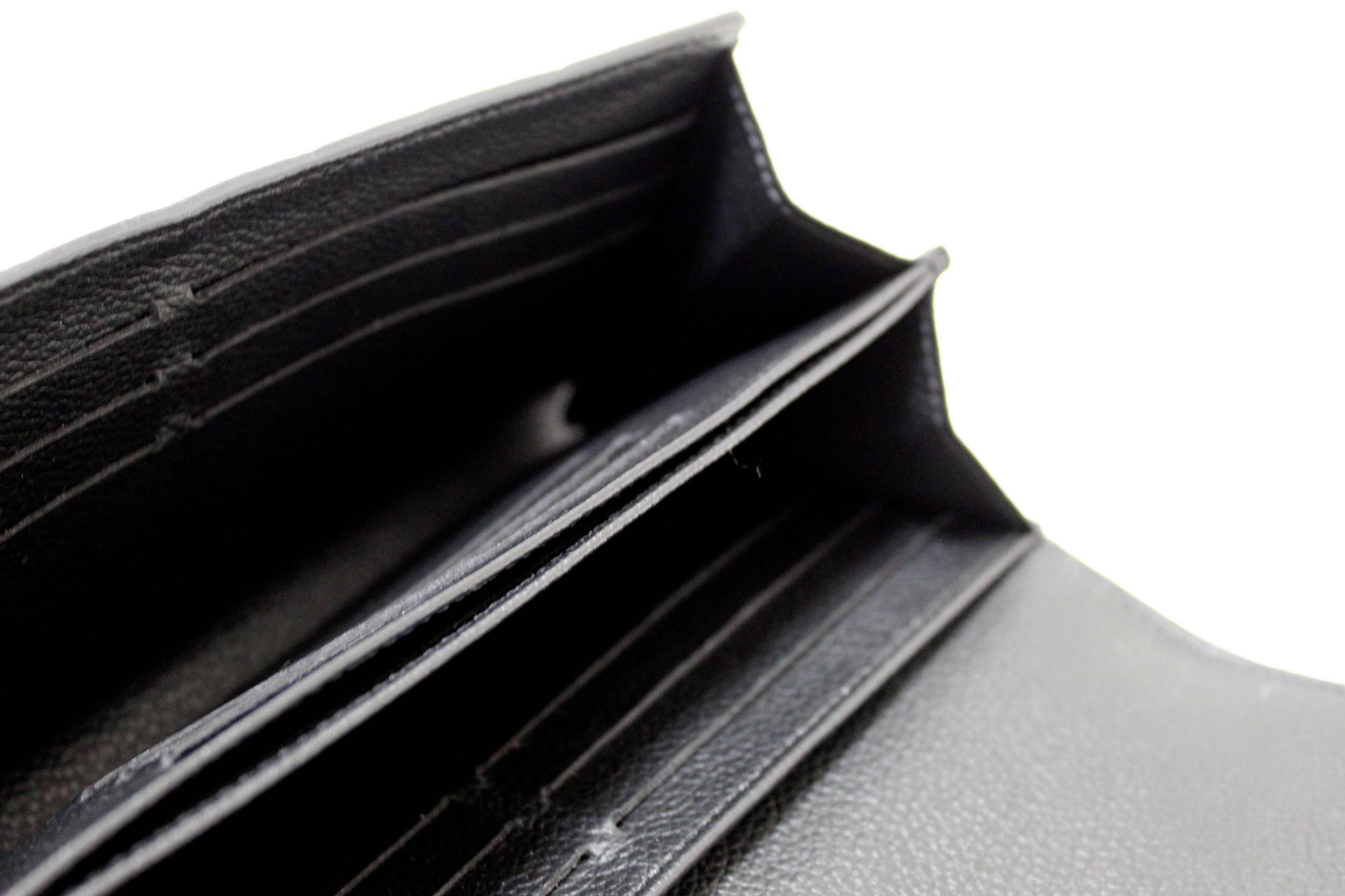 LOUIS VUITTON Empreinte Pont-Neuf Compact Wallet Black 279679