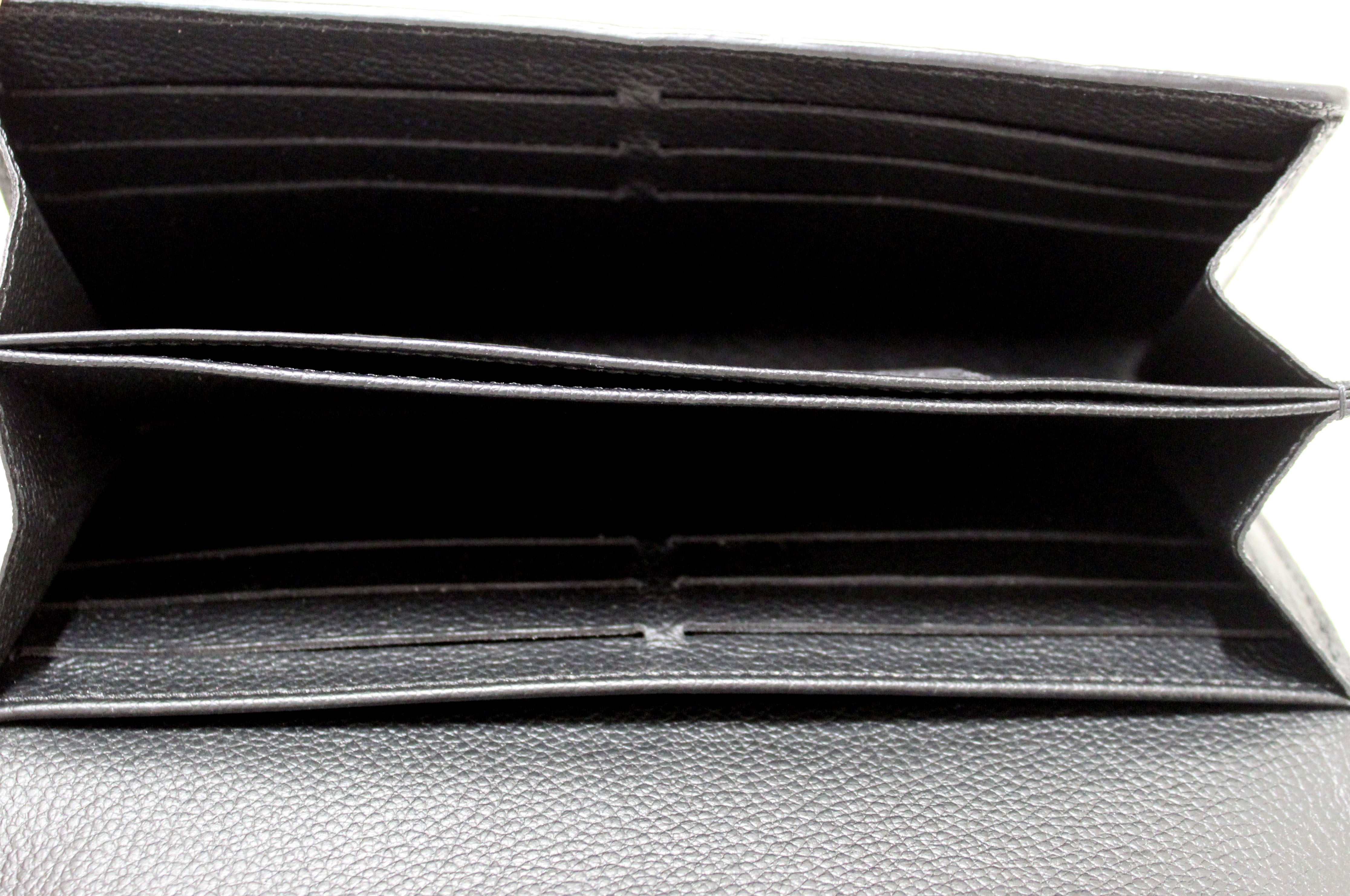 LOUIS VUITTON Empreinte Pont-Neuf Compact Wallet Black 1291164